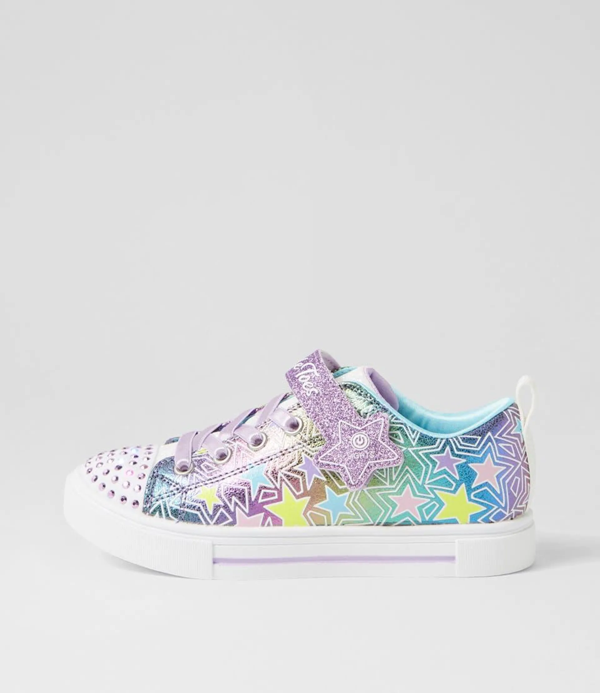 twinkle sparks ss purple multi fabric sneakers