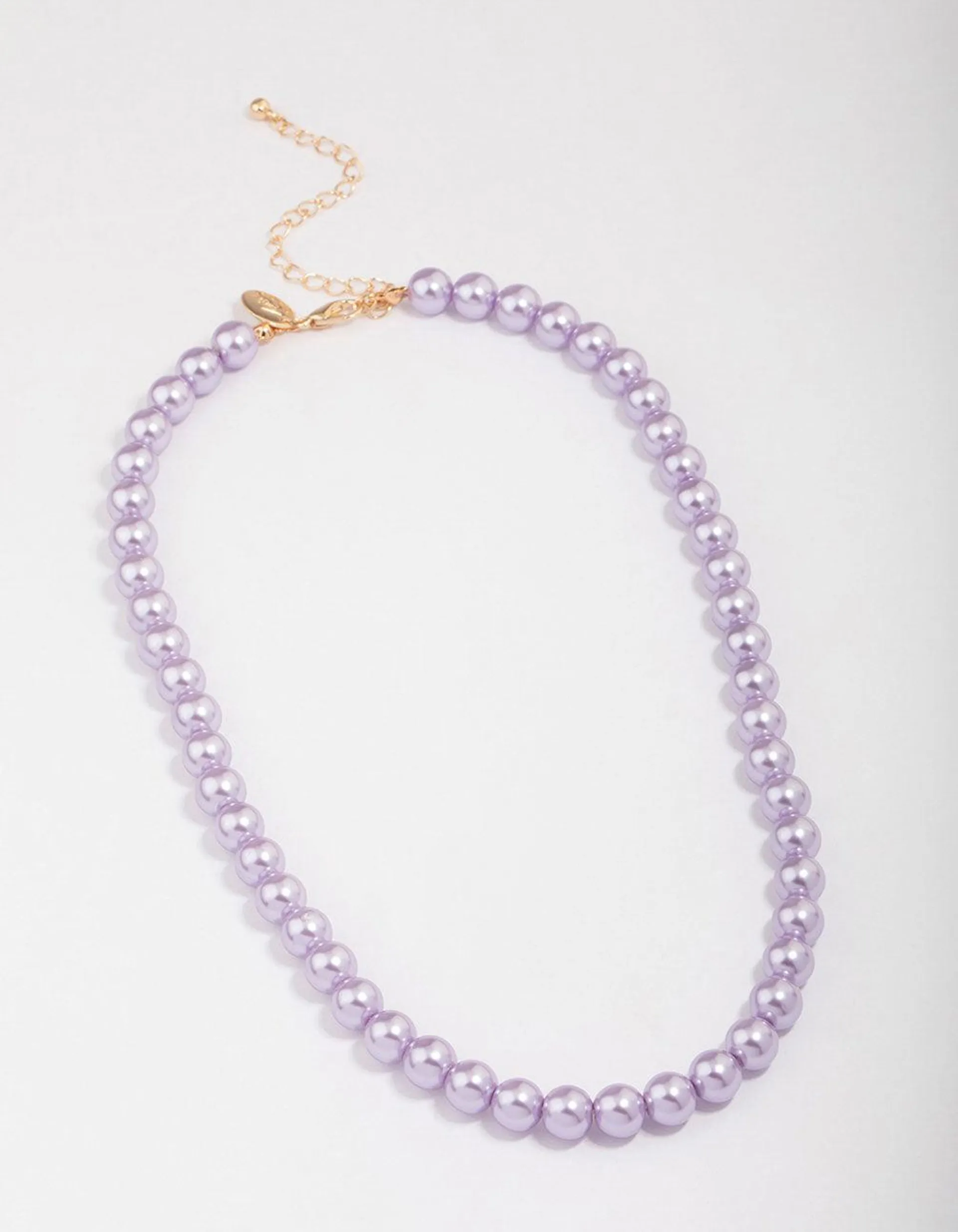 Purple Pearl Classic Chain Necklace