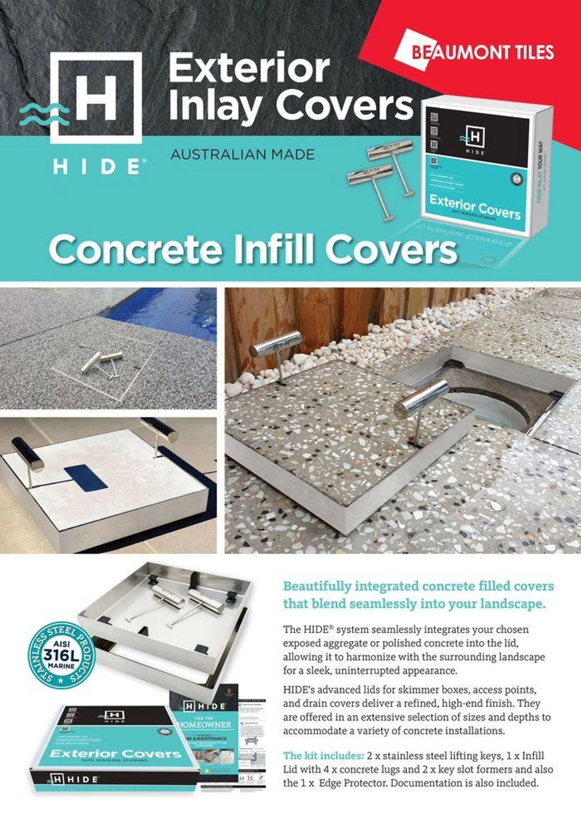 Beaumonts HIDE Concrete Infill Covers - 1