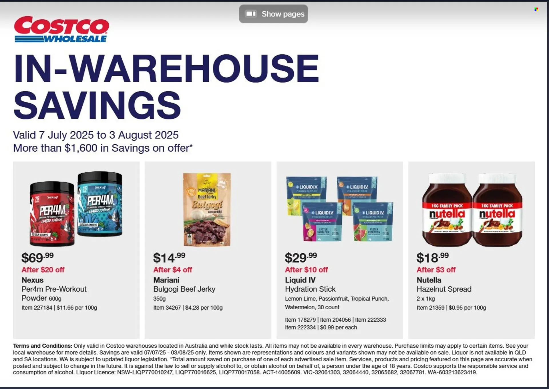 Costco catalogue - Catalogue valid from 7 July to 3 August 2025 - page 1