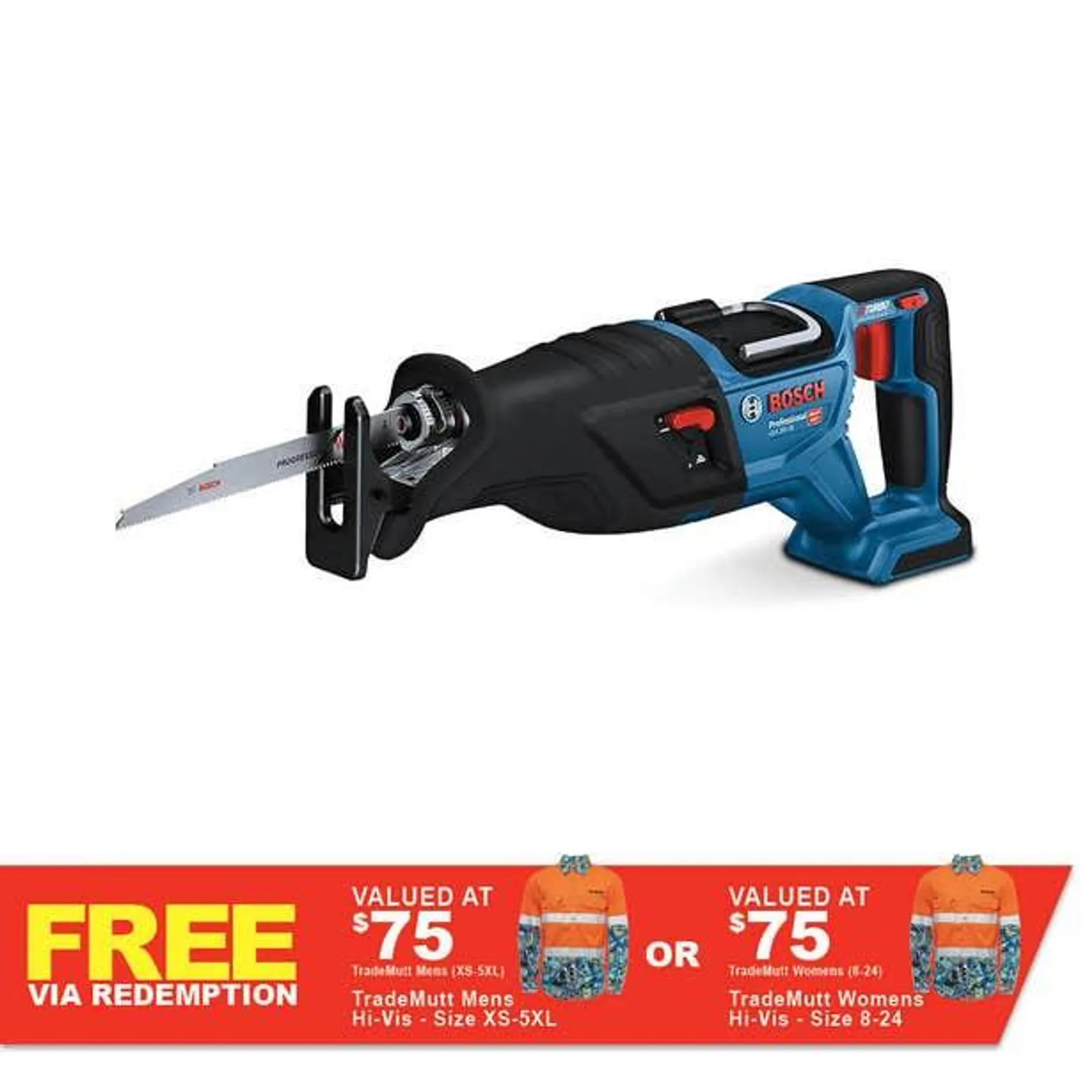 BOSCH 18V Brushless Reciprocating Saw Skin GSA 18V-28 0.601.6C0.040