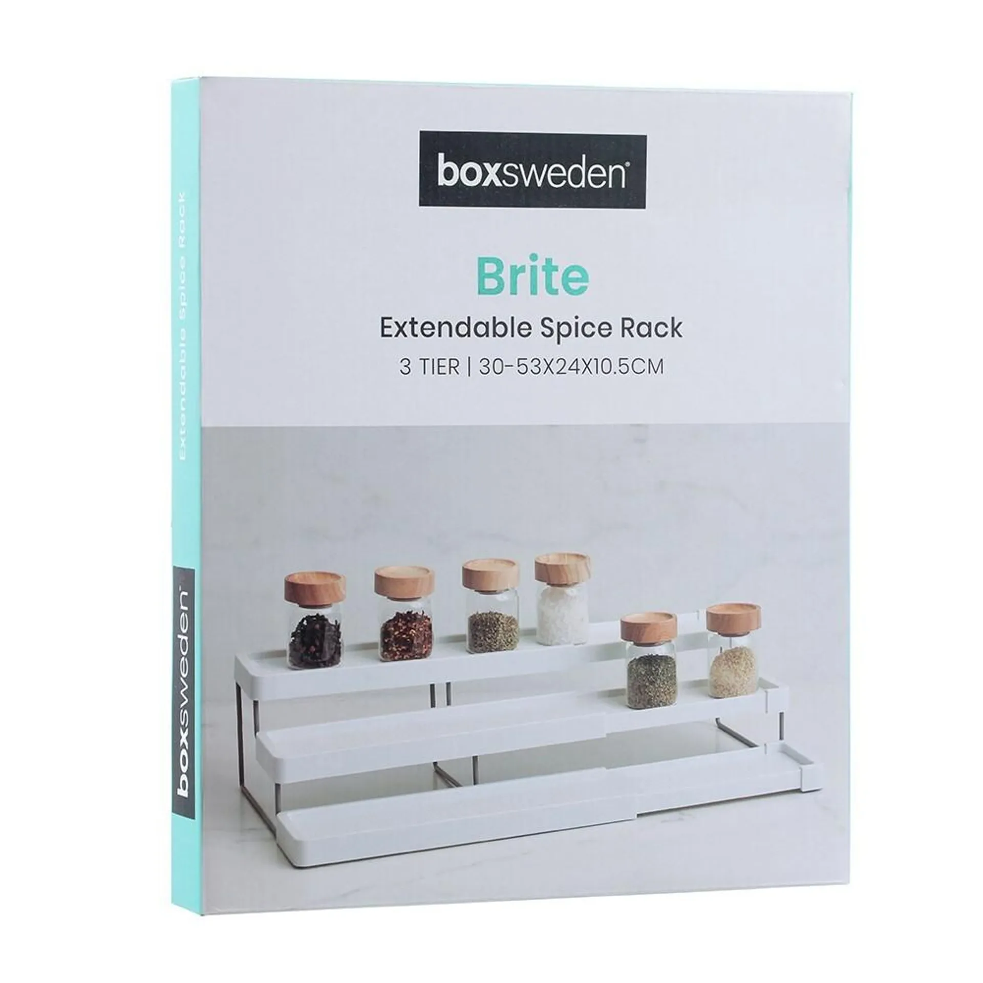 Brite Extendable Spice Rack 3 Tier 30-53x24x10.5cm