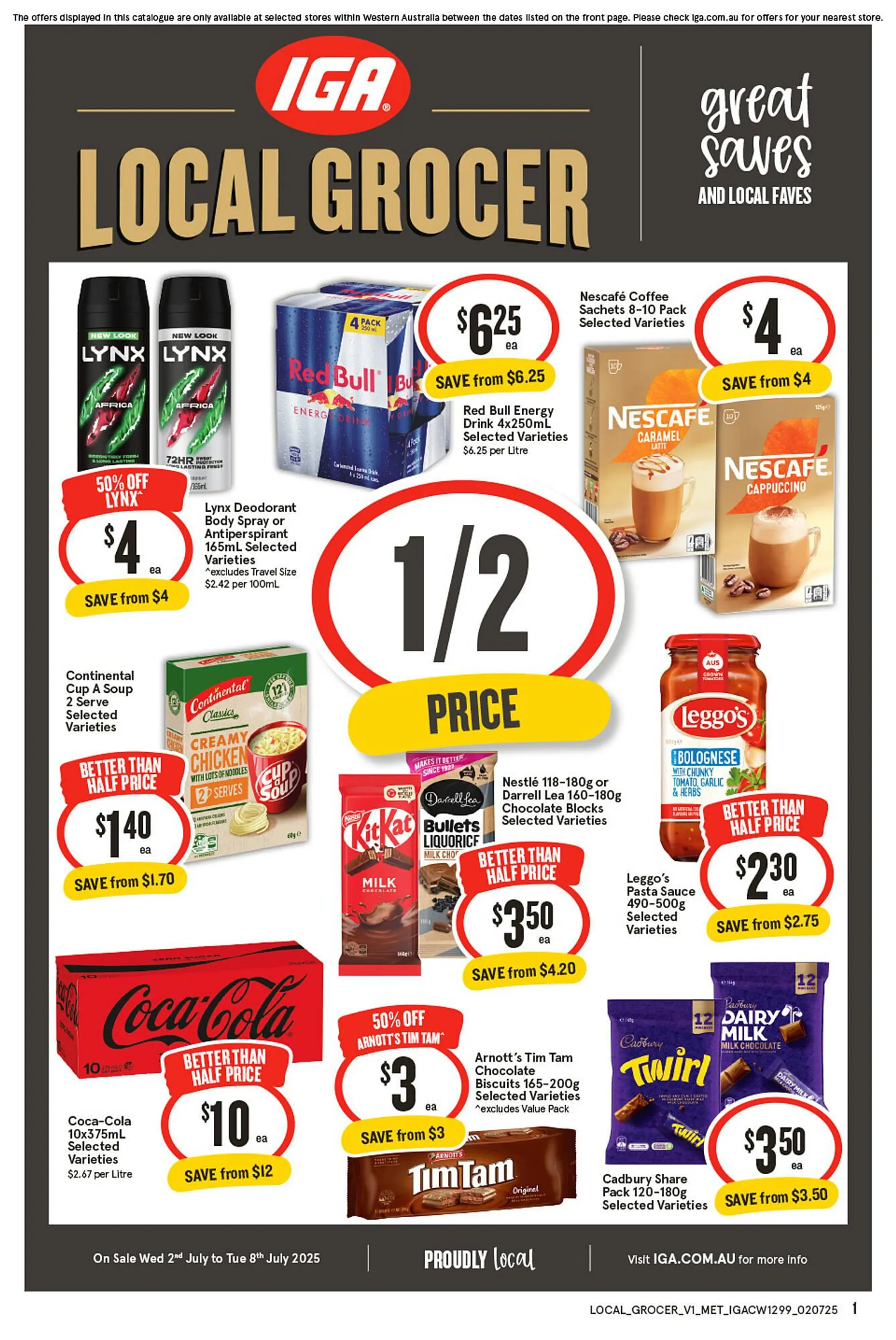IGA catalogue - Catalogue valid from 2 July to 8 July 2025 - page 1