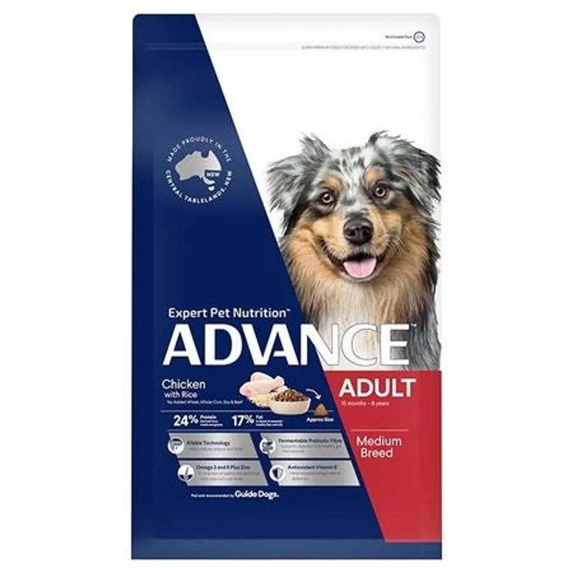 ADVANCE Adult Medium Breed Dry Dog Food Chicken with Rice