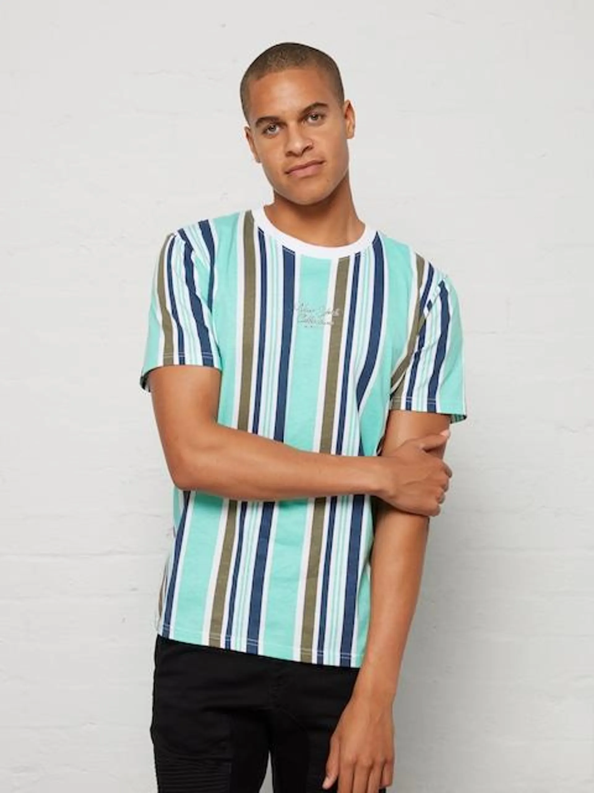 Vertical Stripe New York Tee