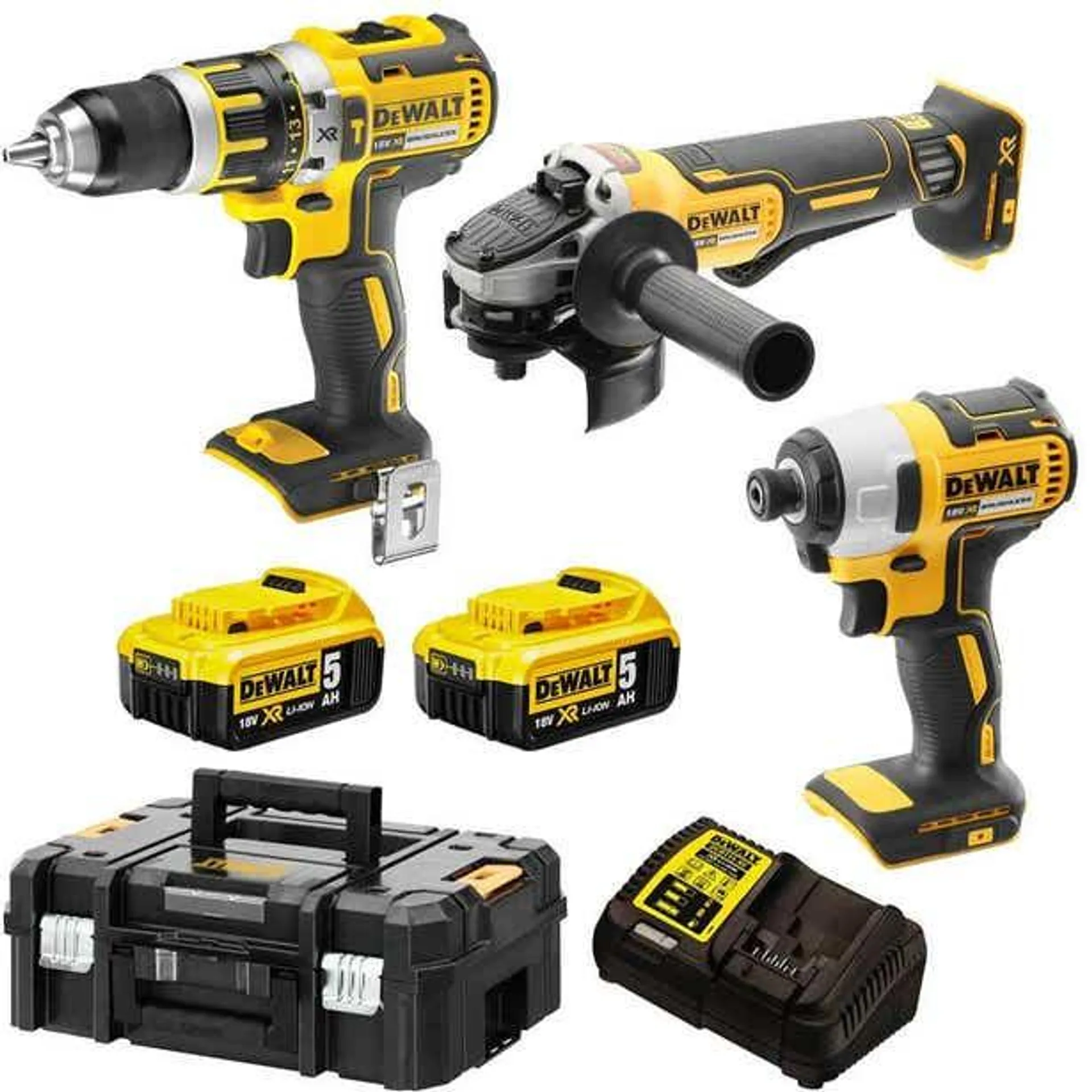 DEWALT 18V 3 Piece 2 x 5.0ah Combo Kit DCK316P2T-XE