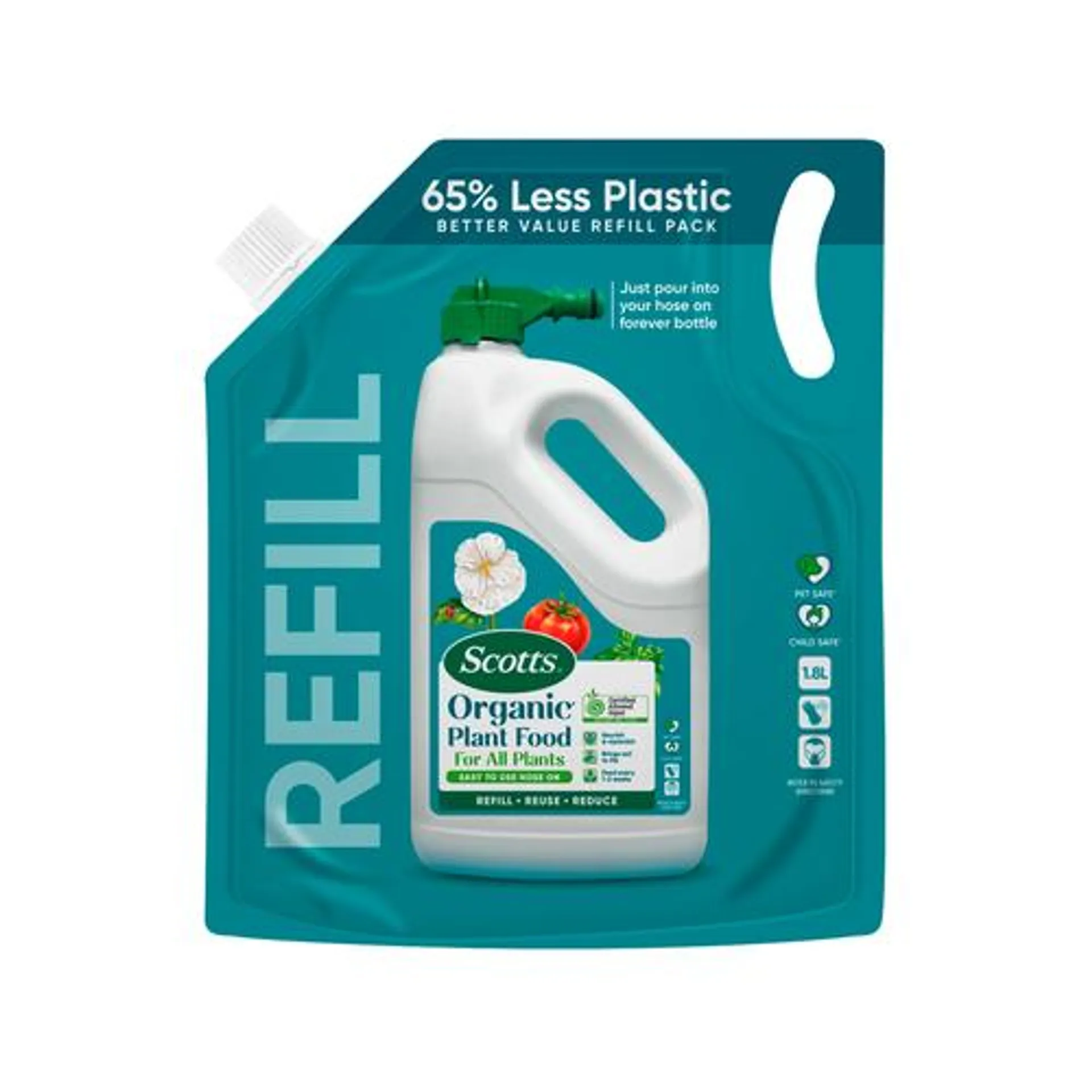 Scotts Organic Plant Food Hose on Refill 1.8L