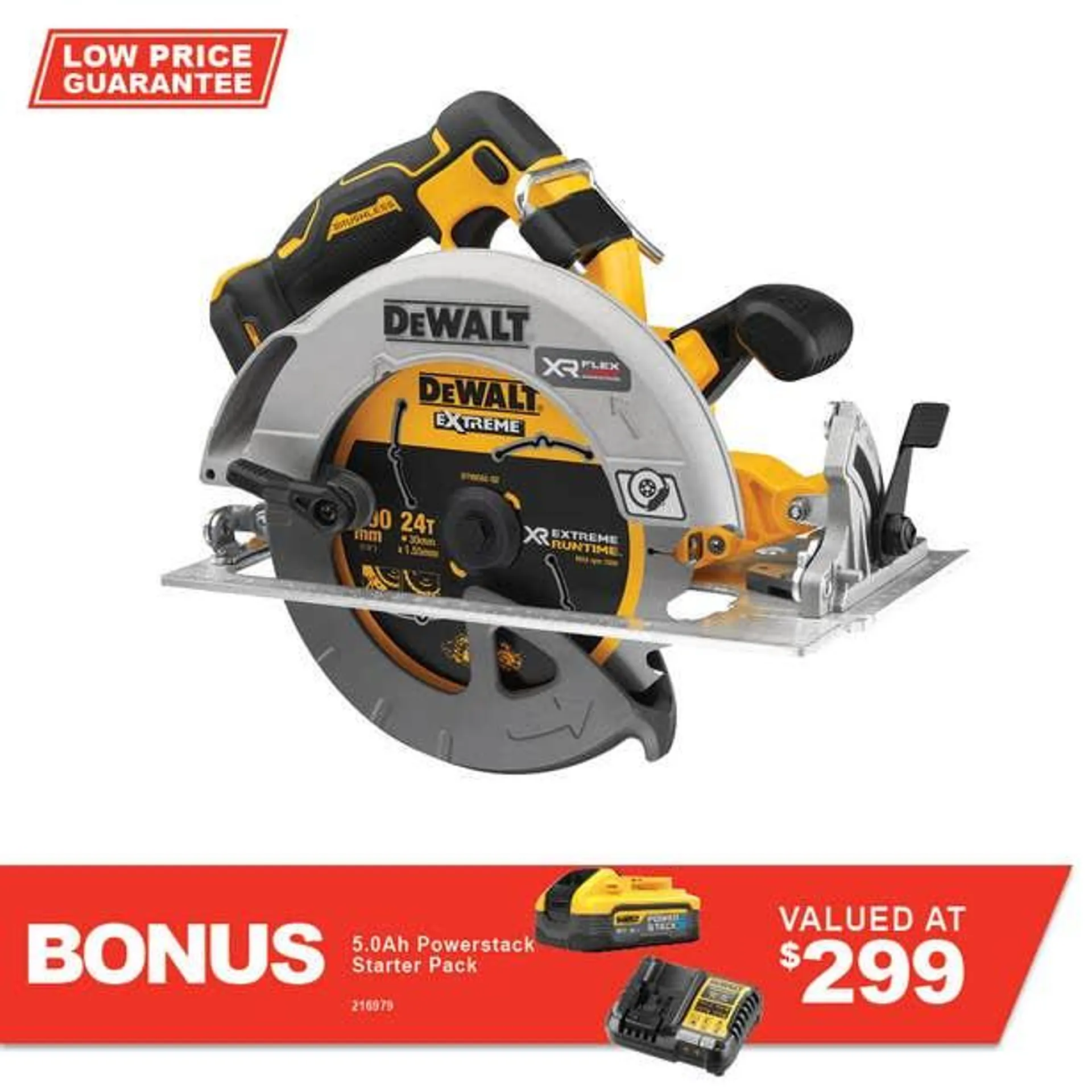 DEWALT 18V XR FlexVolt Advantage Brushless 184mm Circular Saw Skin DCS573N-XE