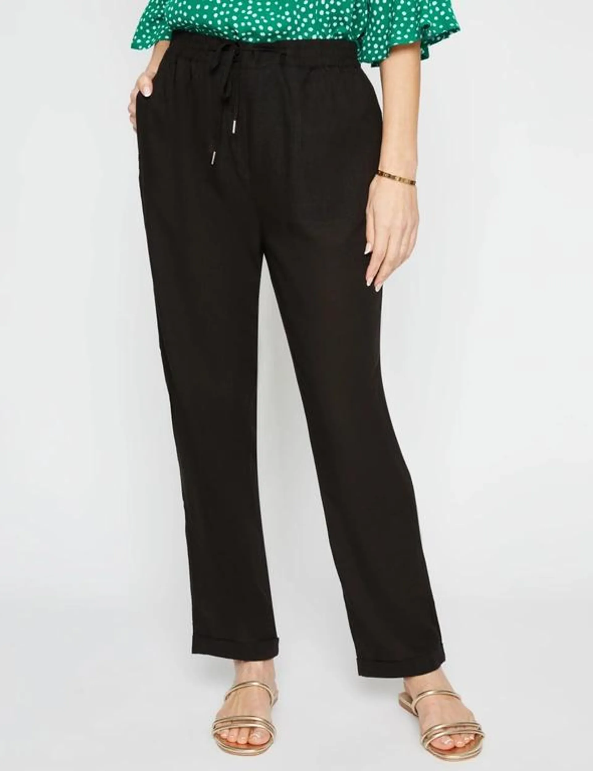 Millers Full Length Straight Leg Linen Blend Jogger Pant