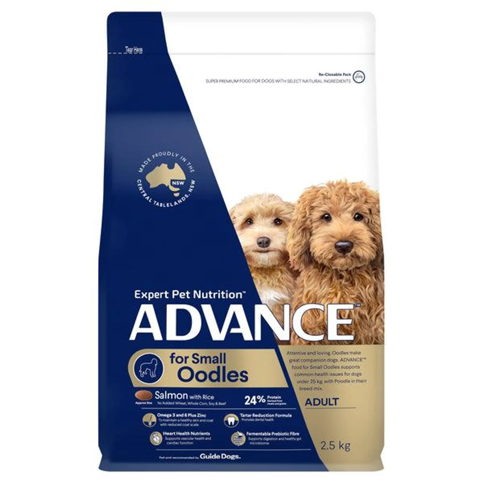 ADVANCE - Oodles Adult Small Breed Salmon with Rice Dog Dry Food (2.5kg)