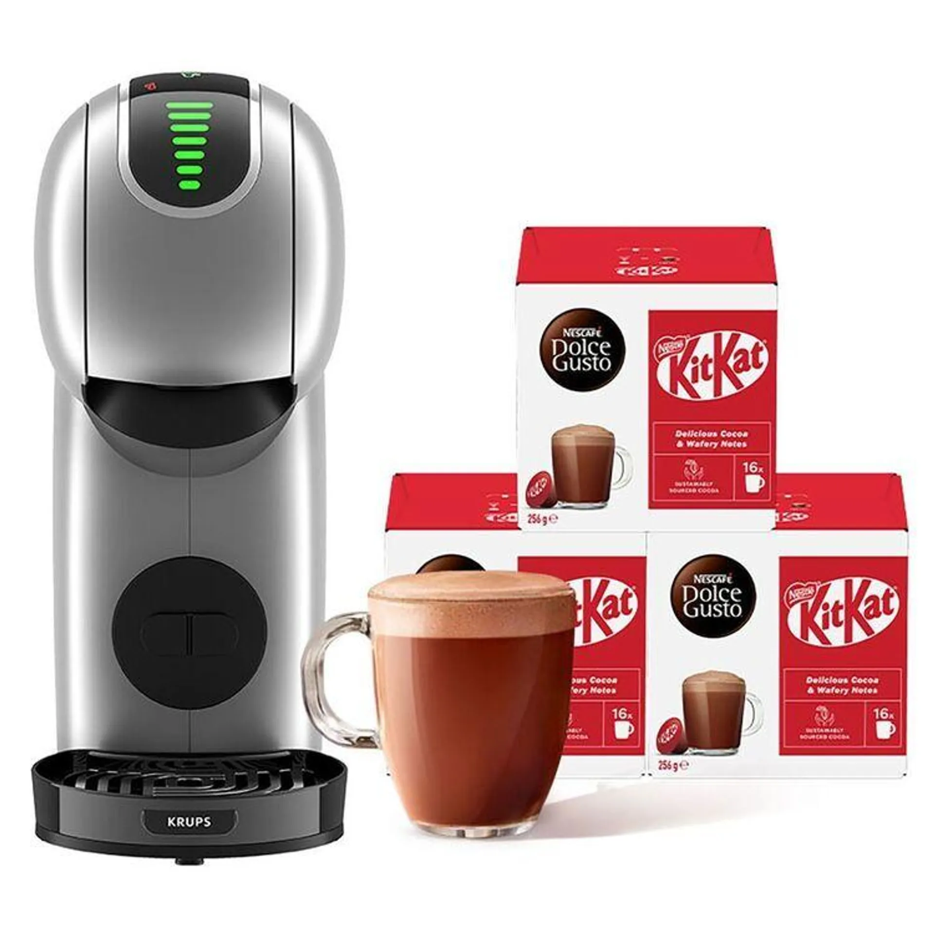 Nescafe Dolce Gusto Genio S Plus KitKat Bundle Silver