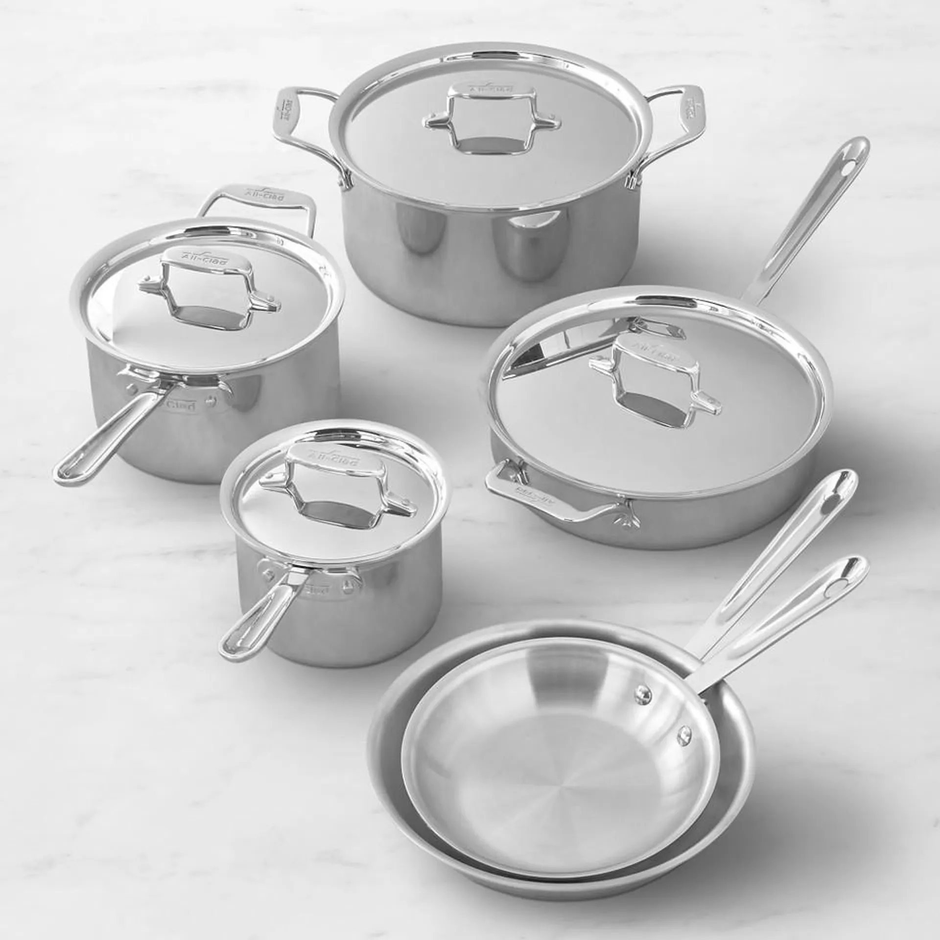 All-Clad D5® Stainless-Steel 10-Piece Cookware Set