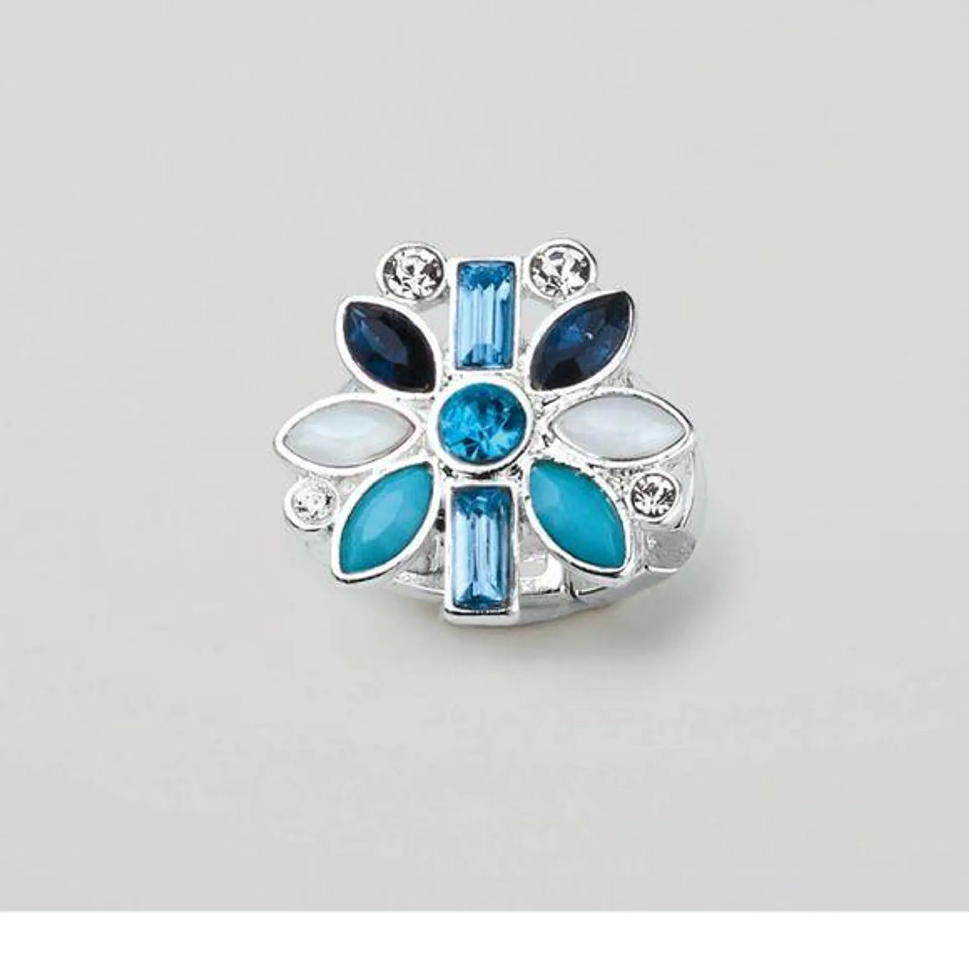 Blue Blossom Stretch Ring