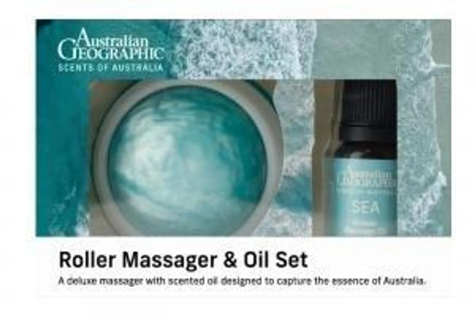 Australian Geographic 'Scents of Australia' Roller Massager & Oil Set