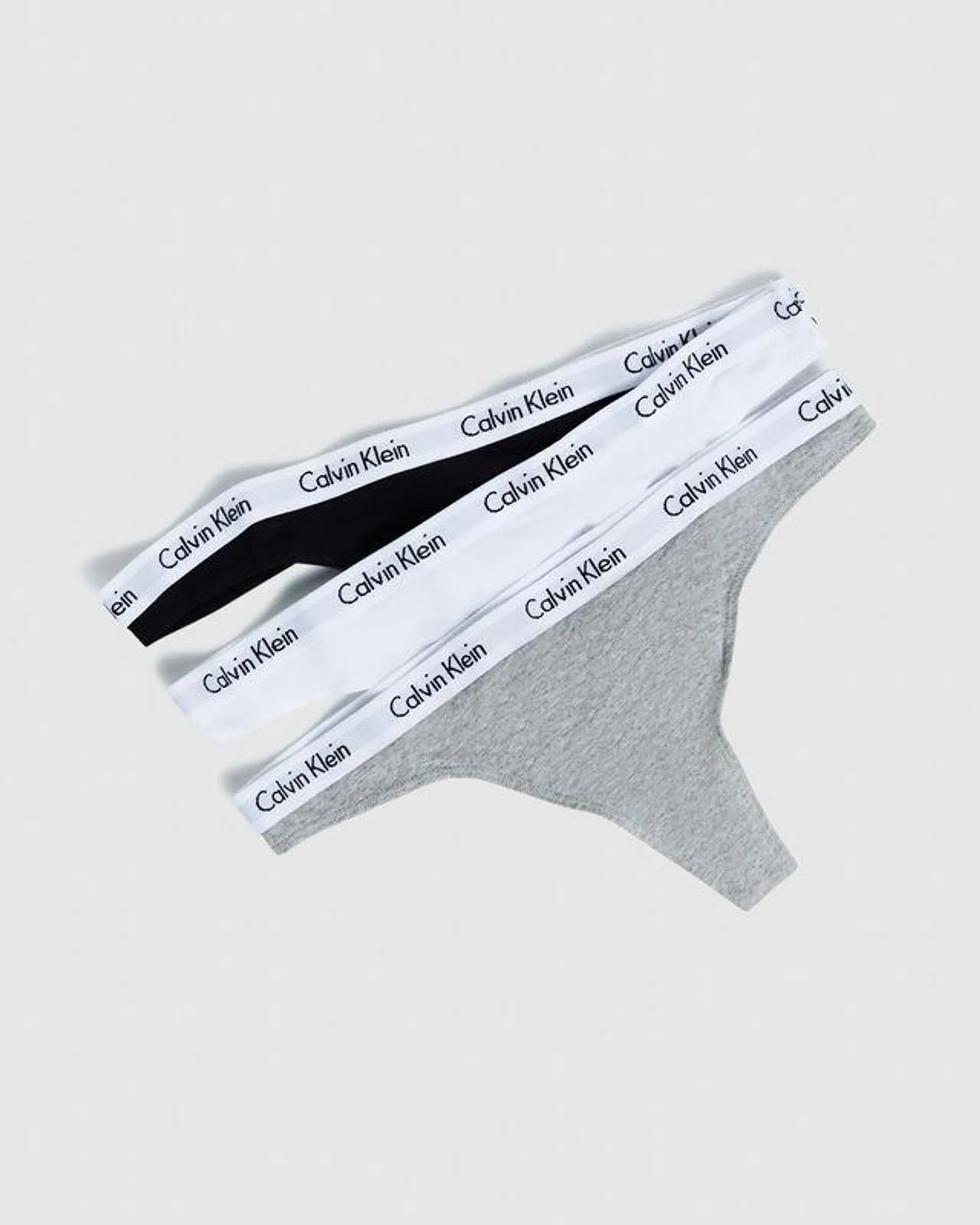 Carousel G-String 3 Pack Black/Grey/White