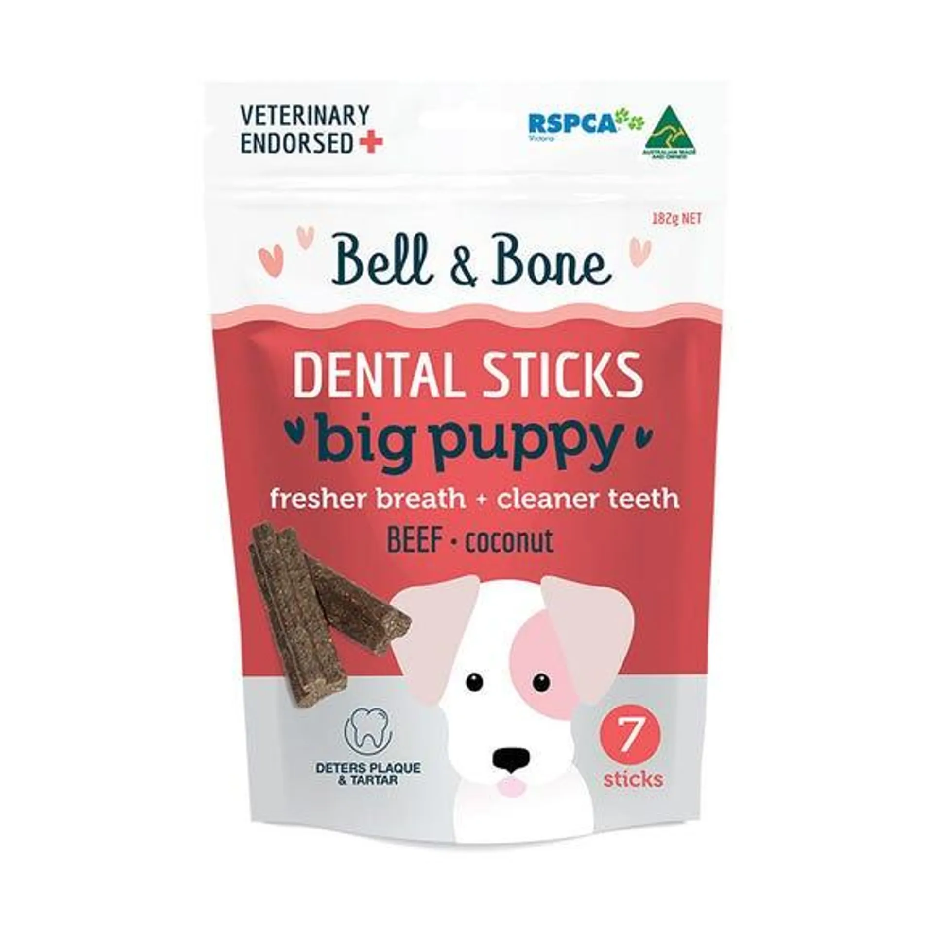 BELL&BONE Big Puppy Dental Chews Beef 120g