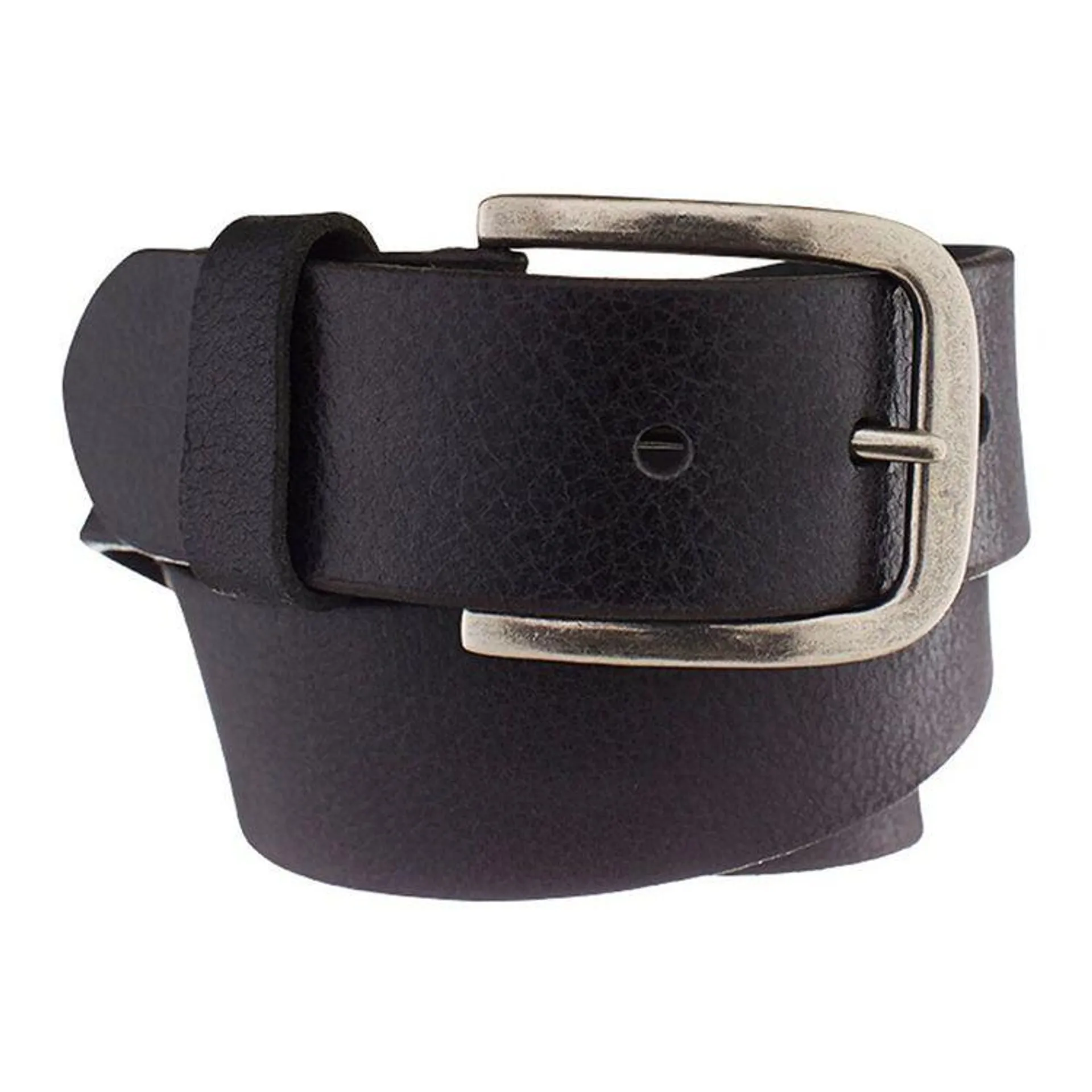 Bronson Casual Men's Genuine Leather Jeans Belt 38 mm Black