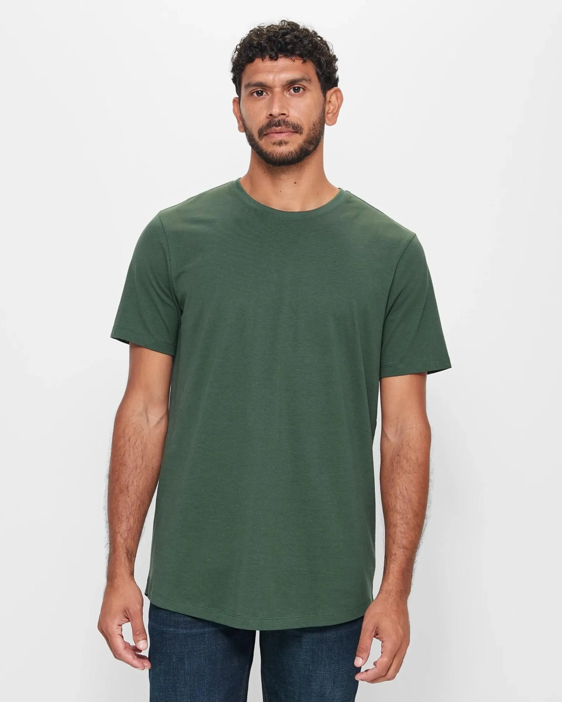 Australian Cotton Curved Hem T-Shirt