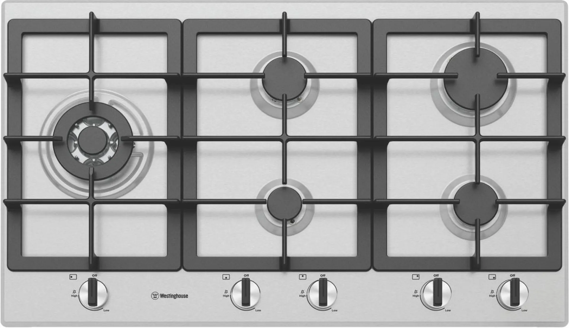 Westinghouse 90cm Gas Cooktop - Stainless Steel