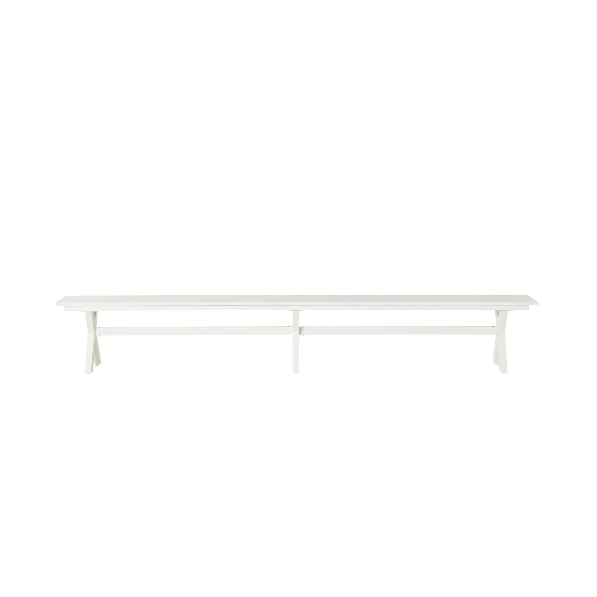 Blake Aluminium Dining Bench 300cm White