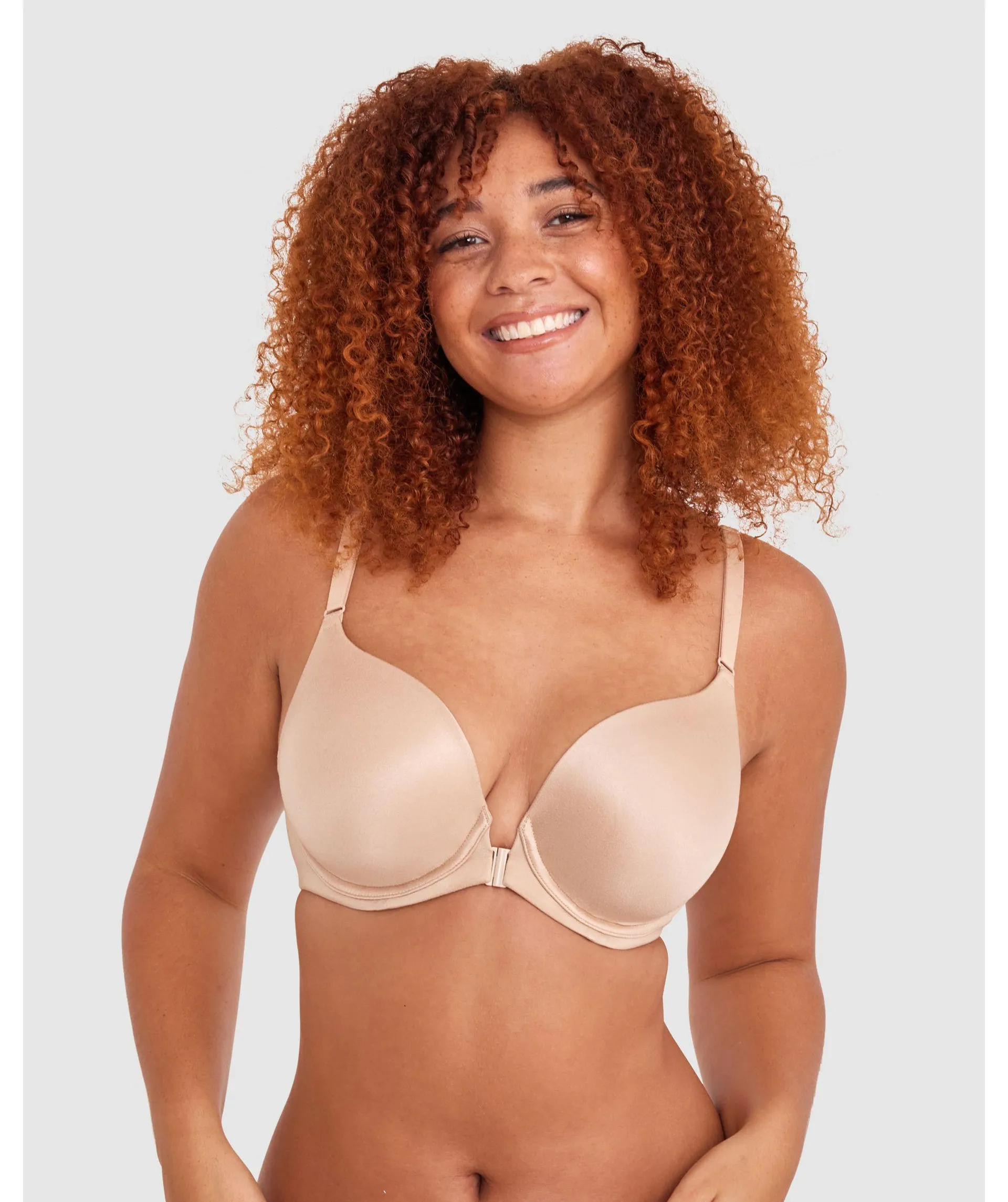 Body Bliss Front Closure Full Cup Bra - Nude 2