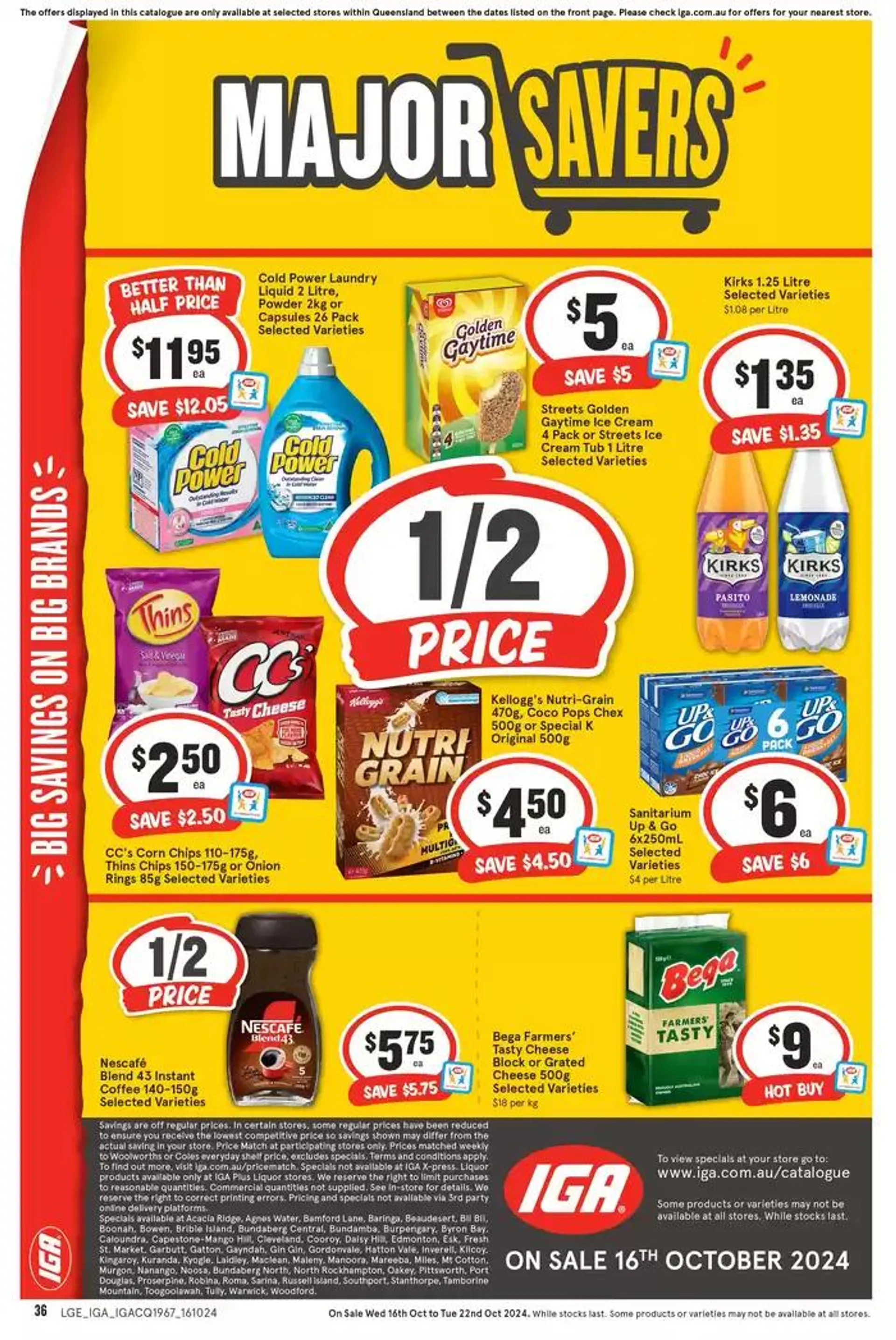 IGA - 1/2 Price - 16/10 - Catalogue valid from 16 October to 22 October 2024 - page 36