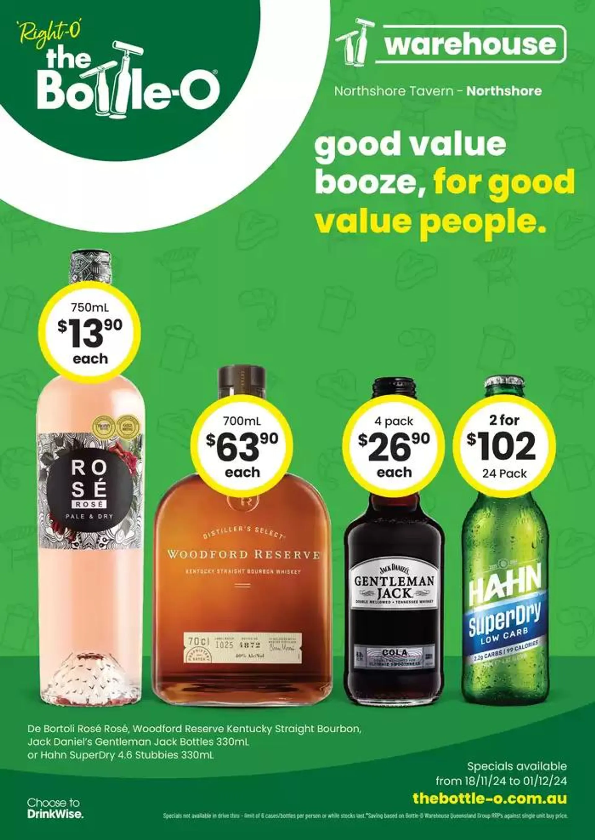 Good Value Booze, For Good Value People. QLD 18/11 - 1