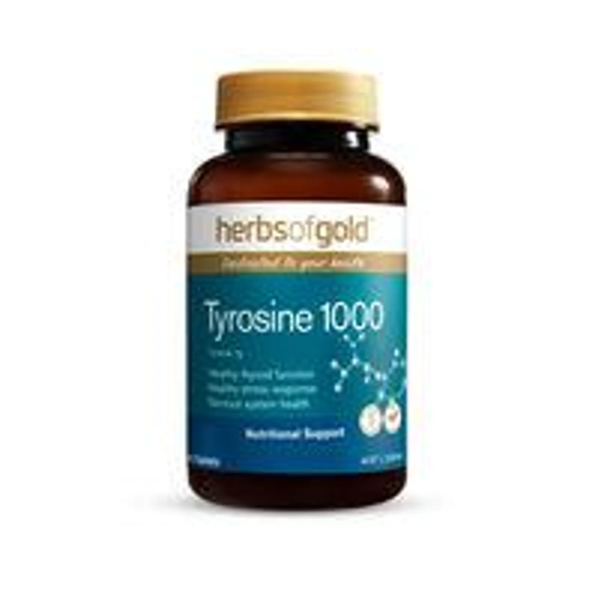 Herbs Of Gold Tyrosine 1000 Tablets 60