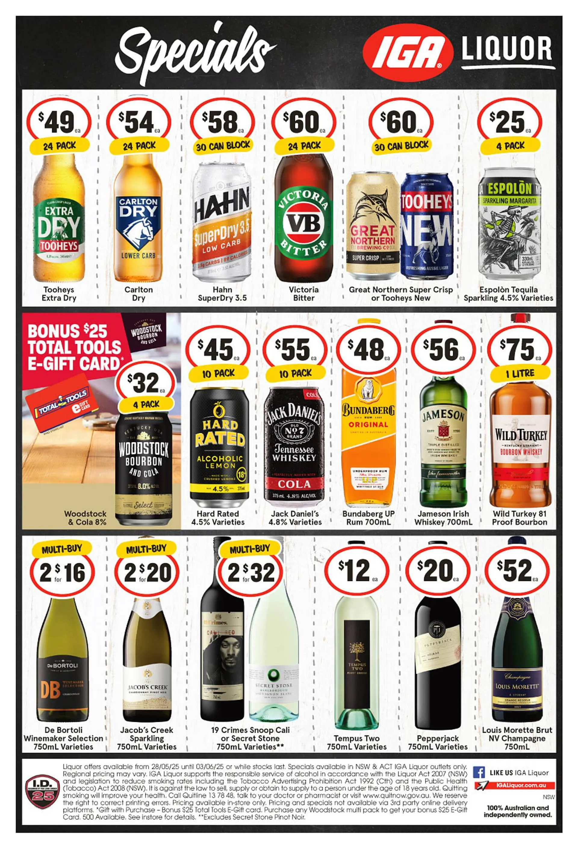 IGA Liquor catalogue - Catalogue valid from 28 May to 3 June 2025 - page 1