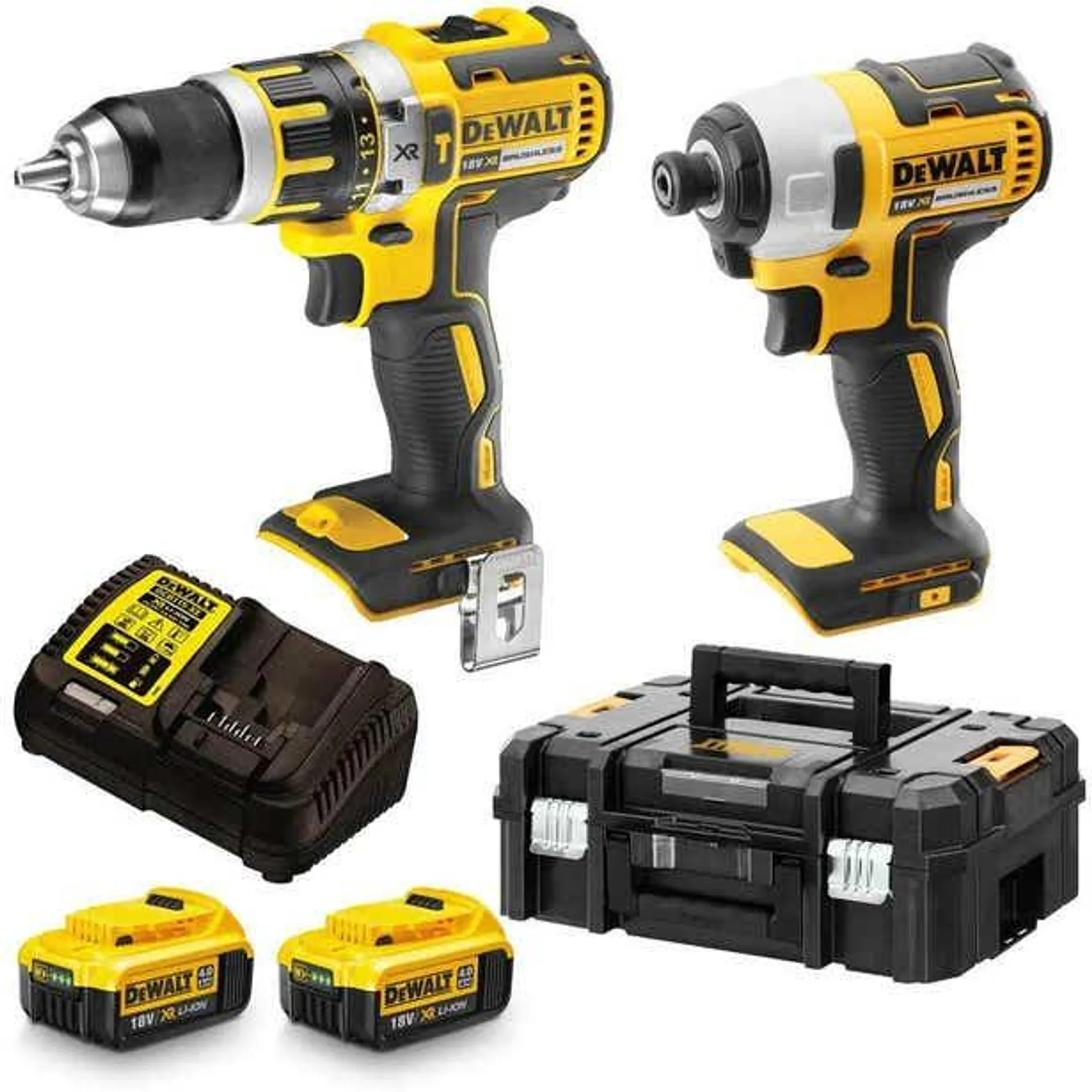 DEWALT 18V Brushless 2 Piece 2 x 4.0ah Combo Kit DCK2066M2T-XE