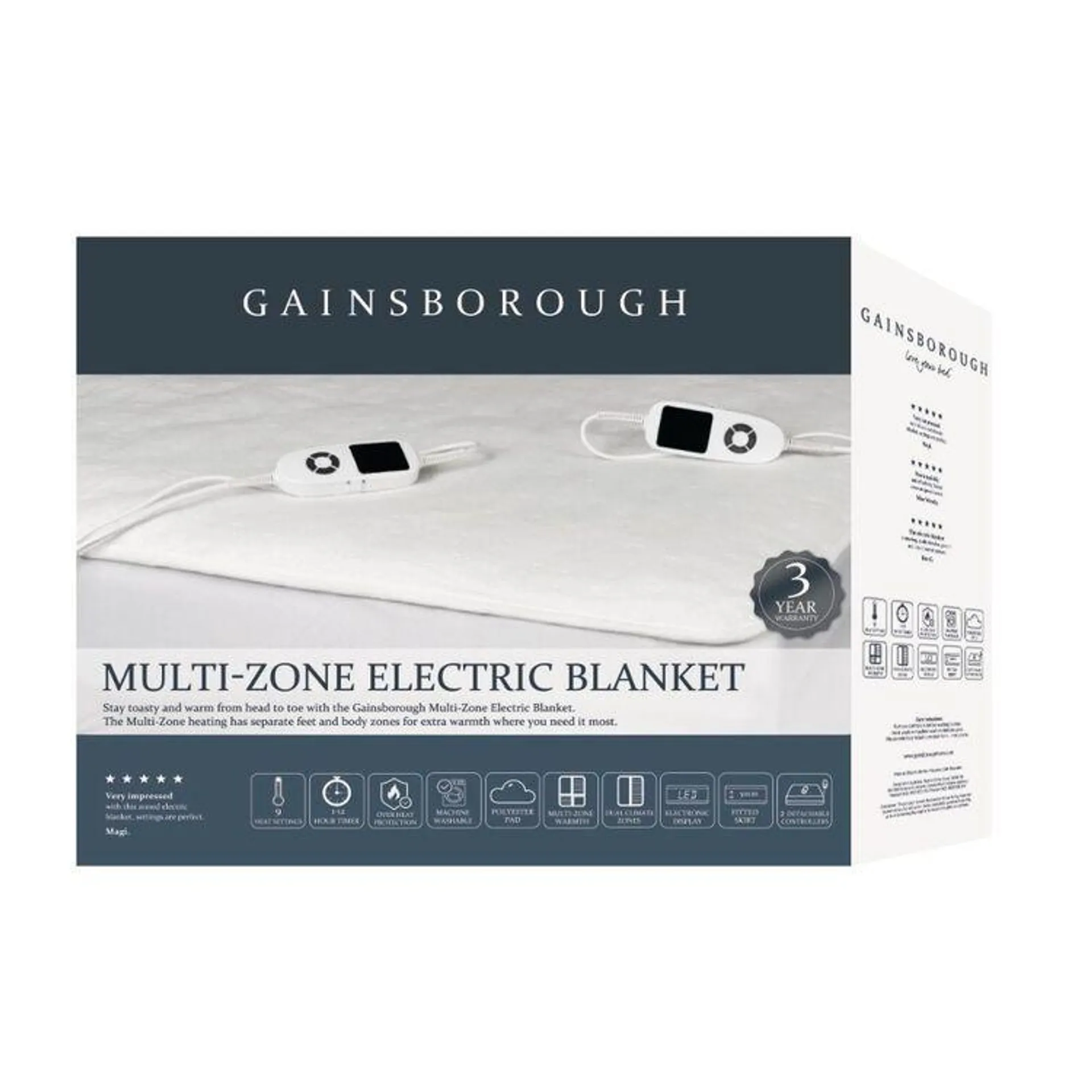 Gainsborough Multi-Zone Electric Blanket White