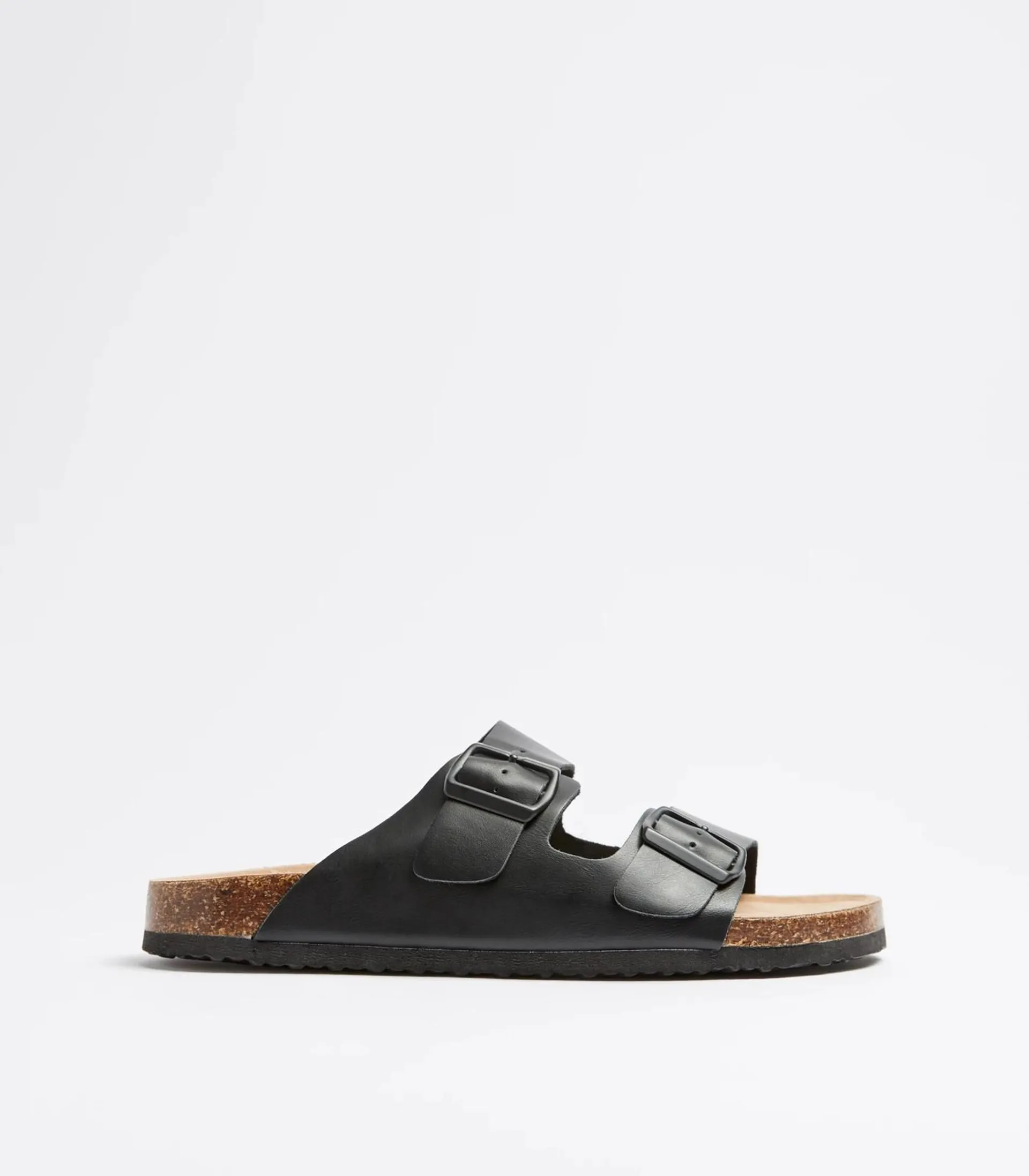 Mens Moulded Cork Sandals - Black