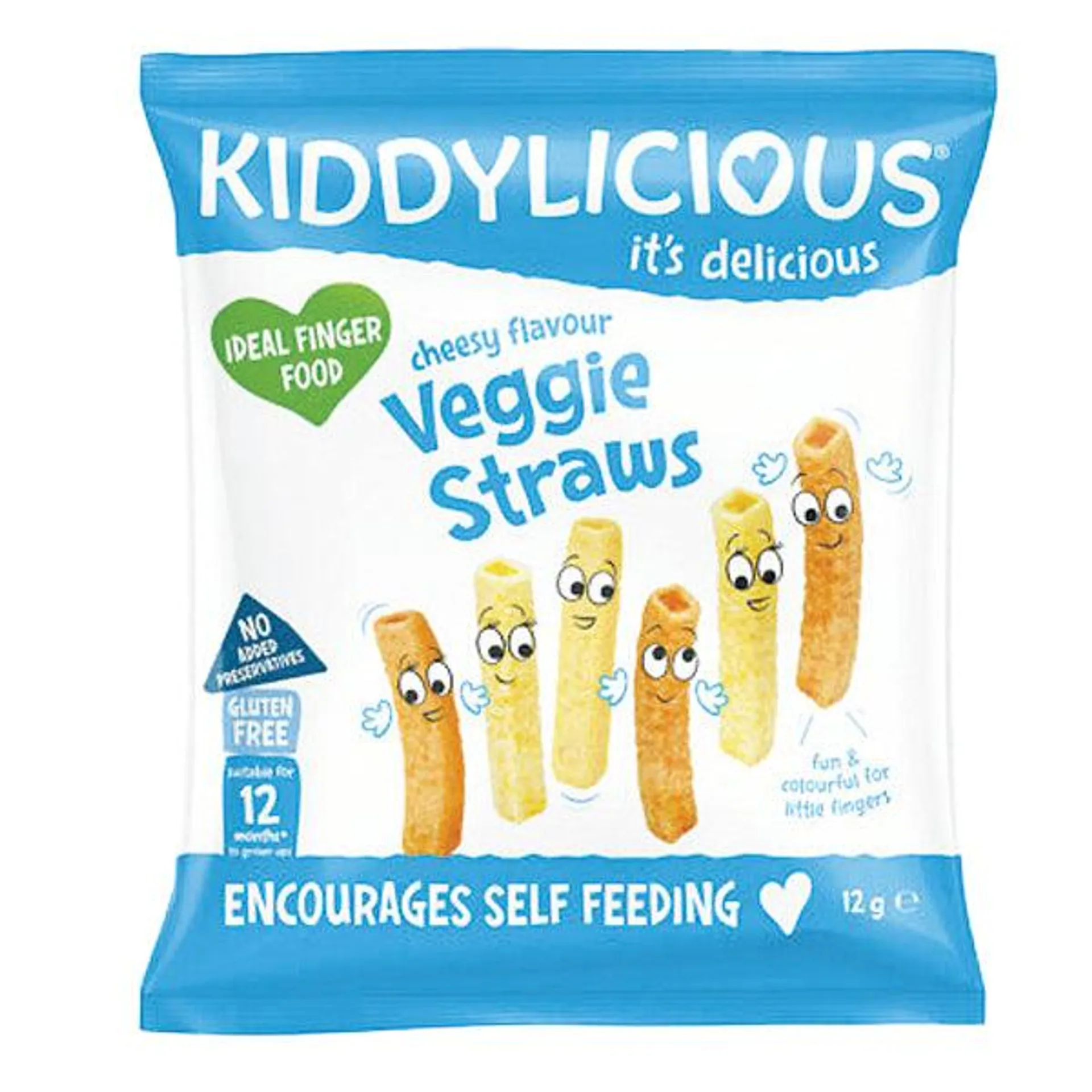 Box of 9 for $4 - KiddyLicious Cheesy Veggie Straws 12g