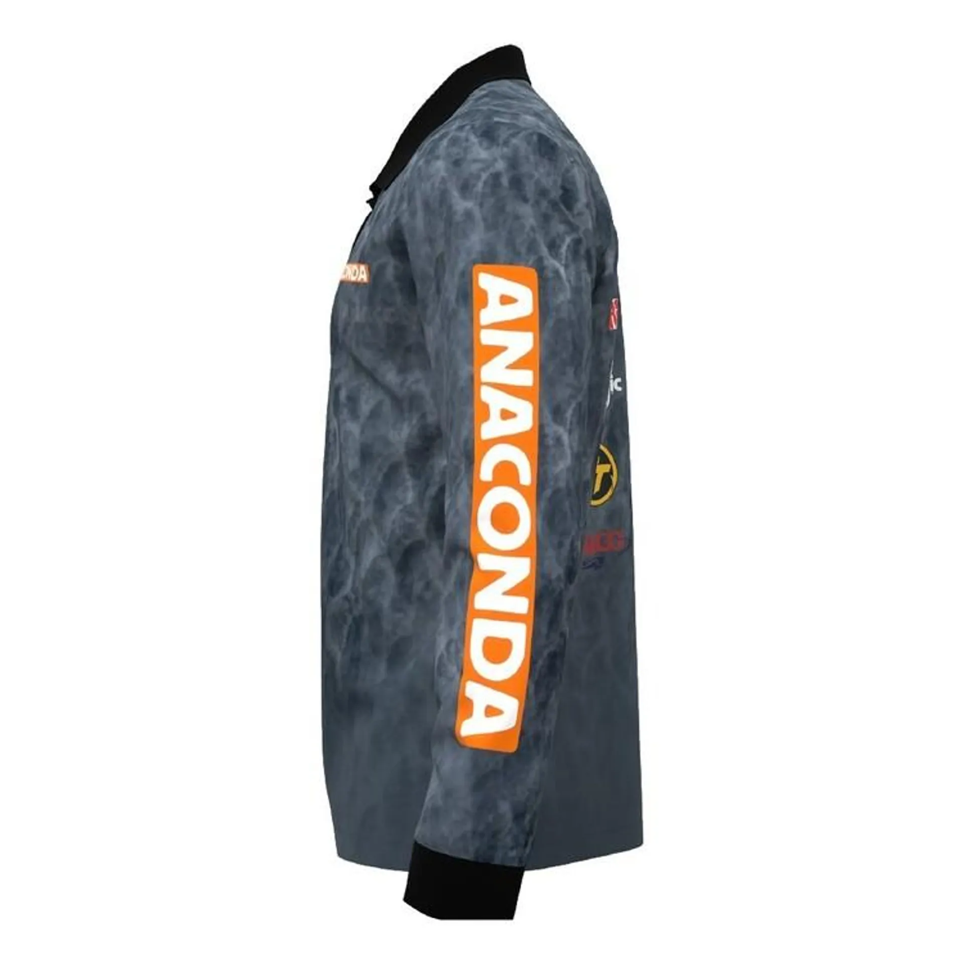 Team Anaconda Polo Fishing Shirt Charcoal