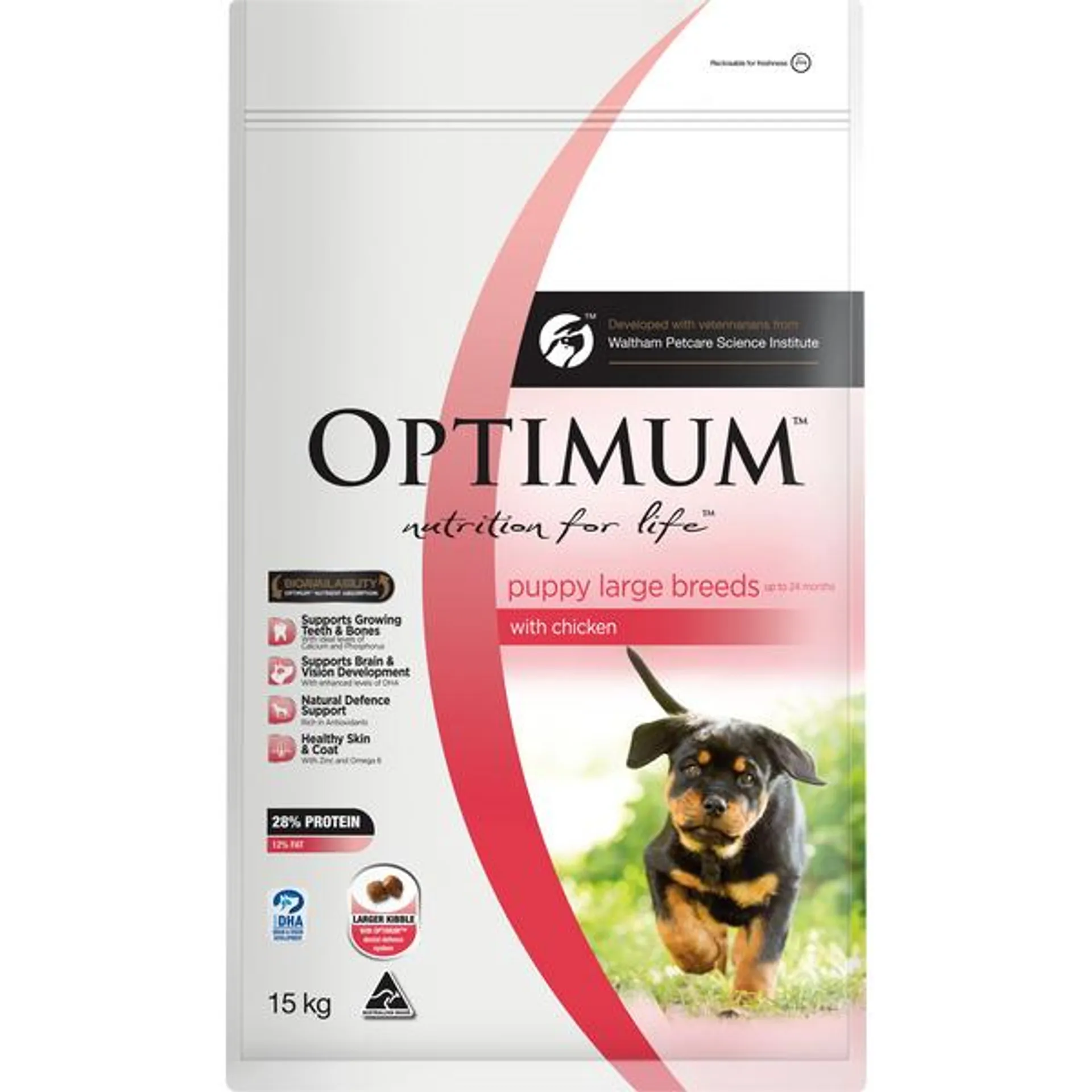 OPTIMUM - Puppy Large Breed with Chicken Dry Dog Food (15kg)