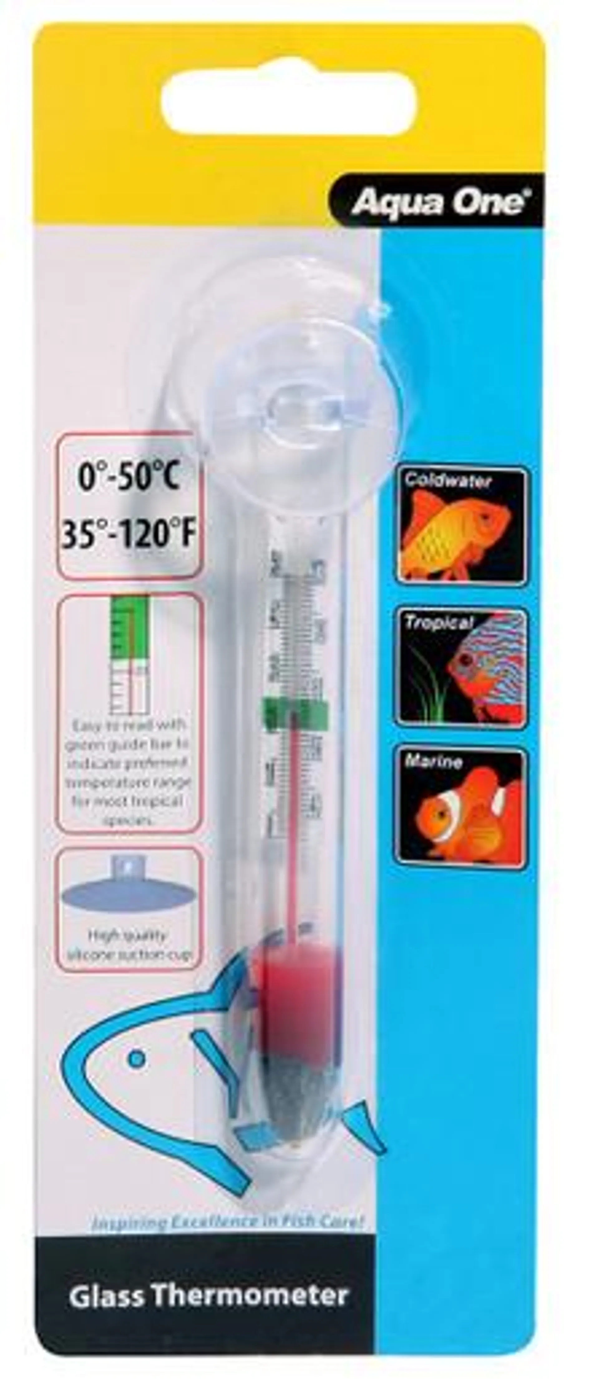 Aqua One Glass Thermometer