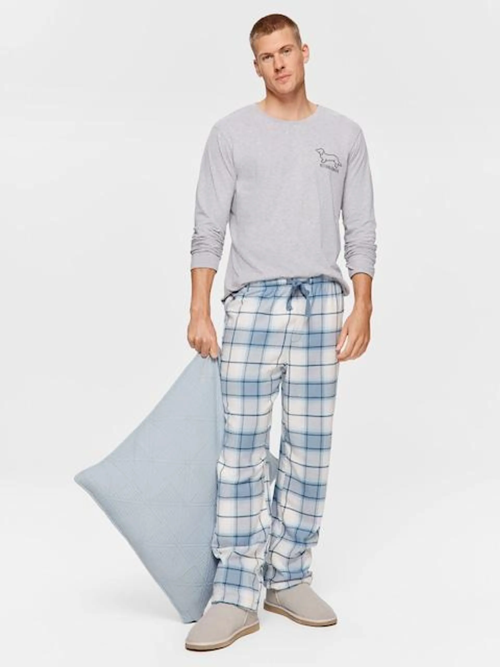 Plaid Check Flannelette Pj Pant