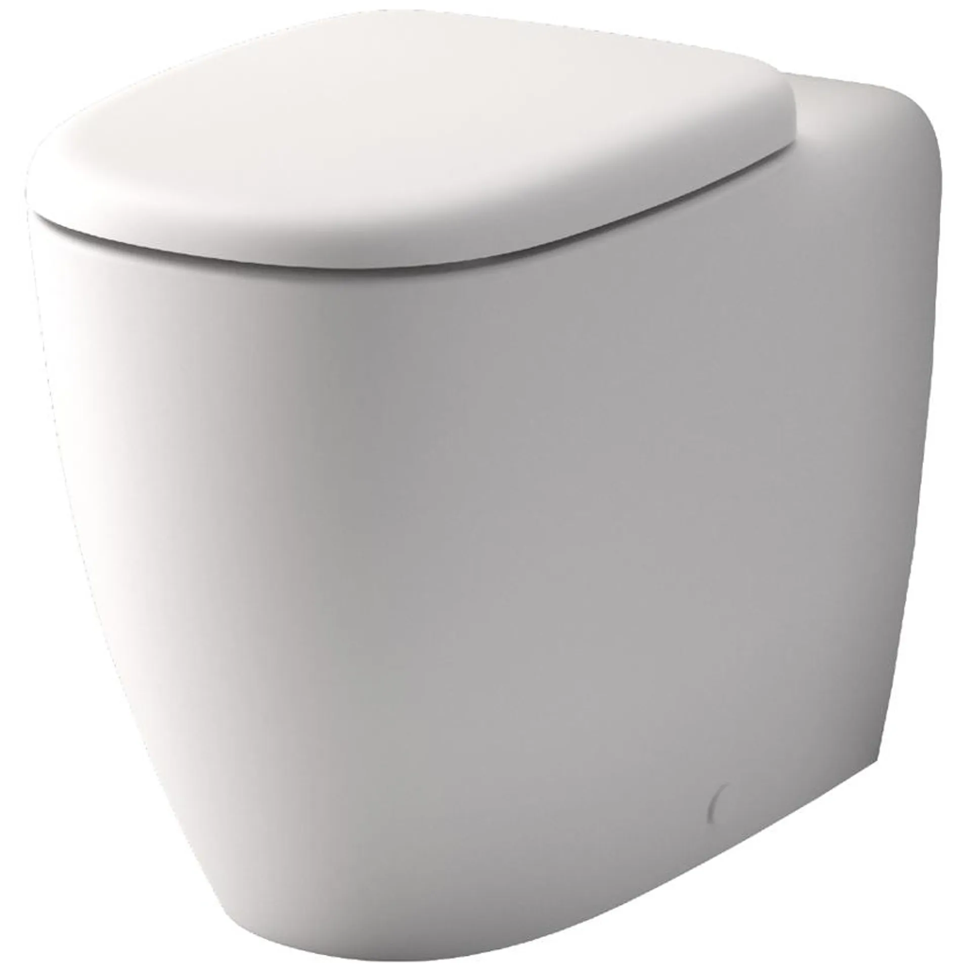 Caroma 848901MW Contura II Wall Faced Matte White Toilet and Cistern - Back Entry / Universal Trap