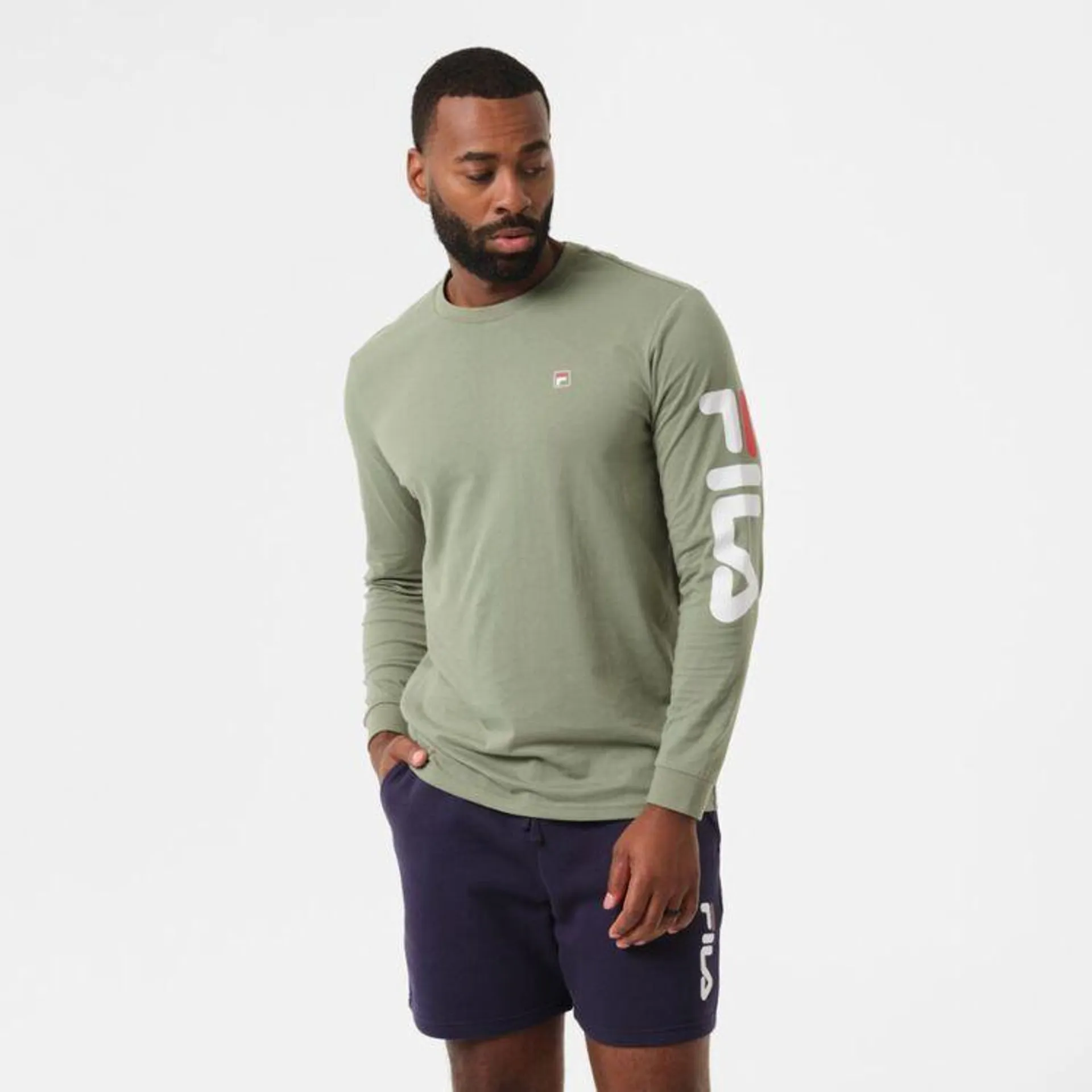 FILA Men's Andy Long Sleeve Tee Sea Spray