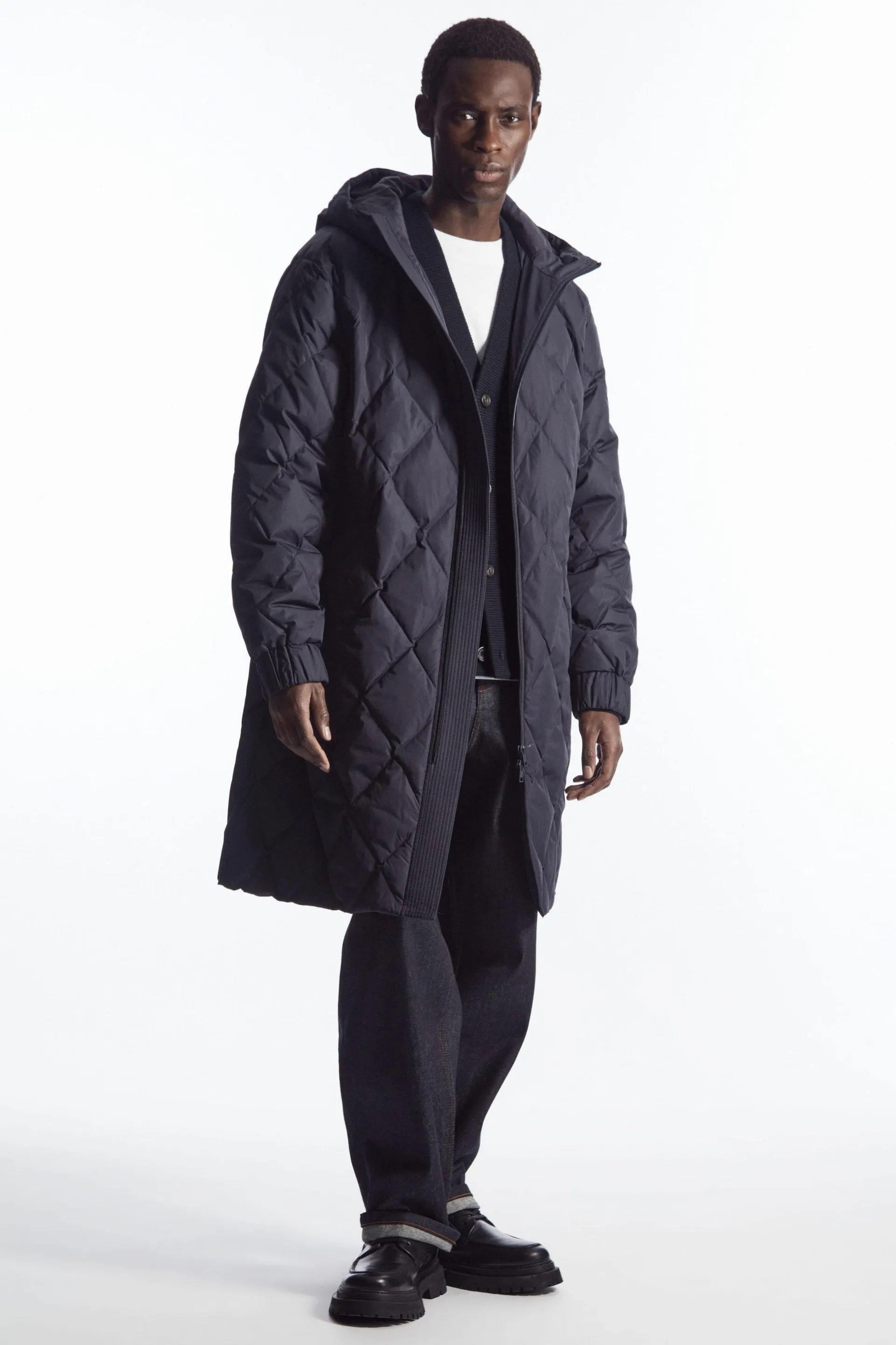 DIAMOND-QUILTED PADDED PARKA