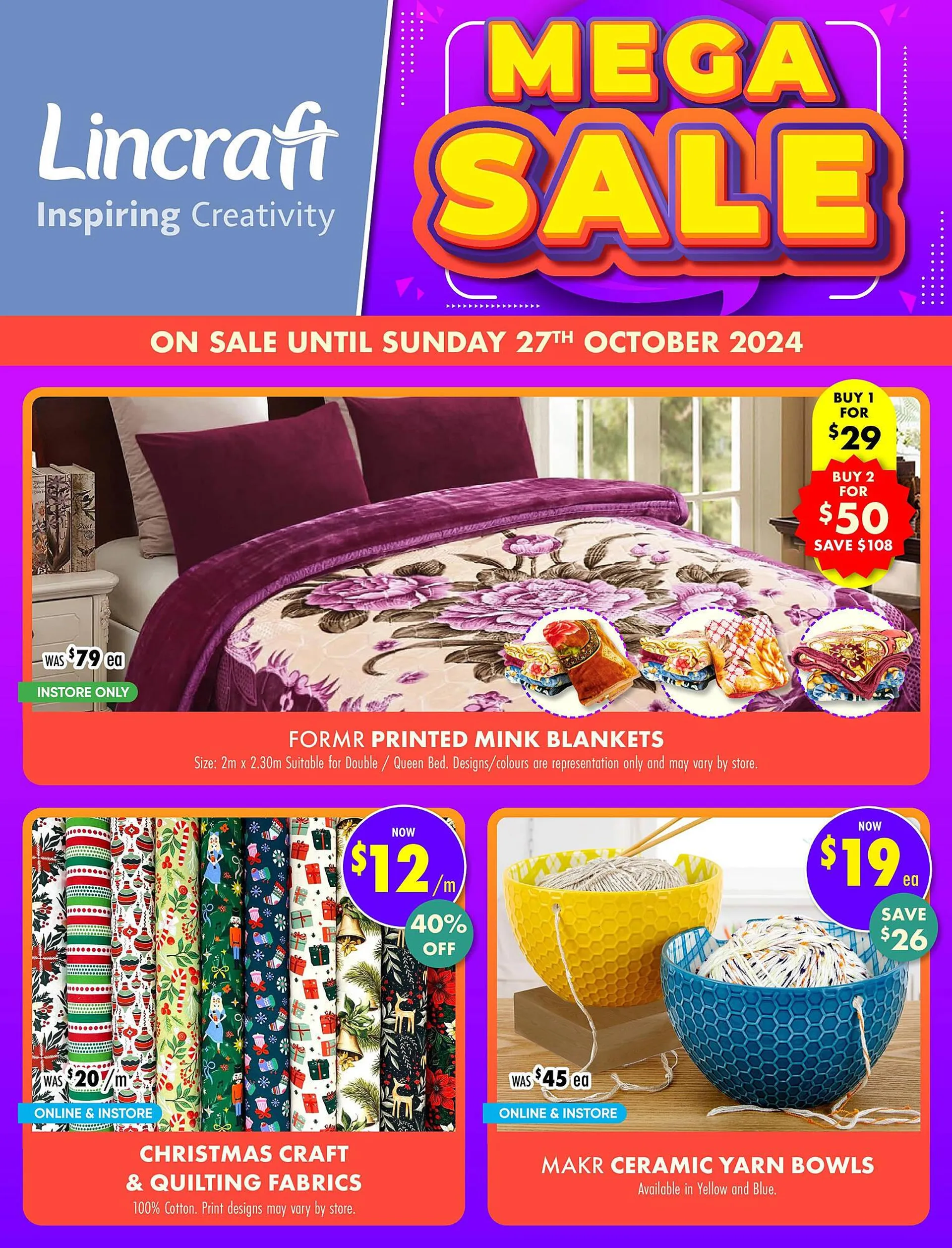 Lincraft catalogue - Catalogue valid from 12 October to 27 October 2024 - page 1