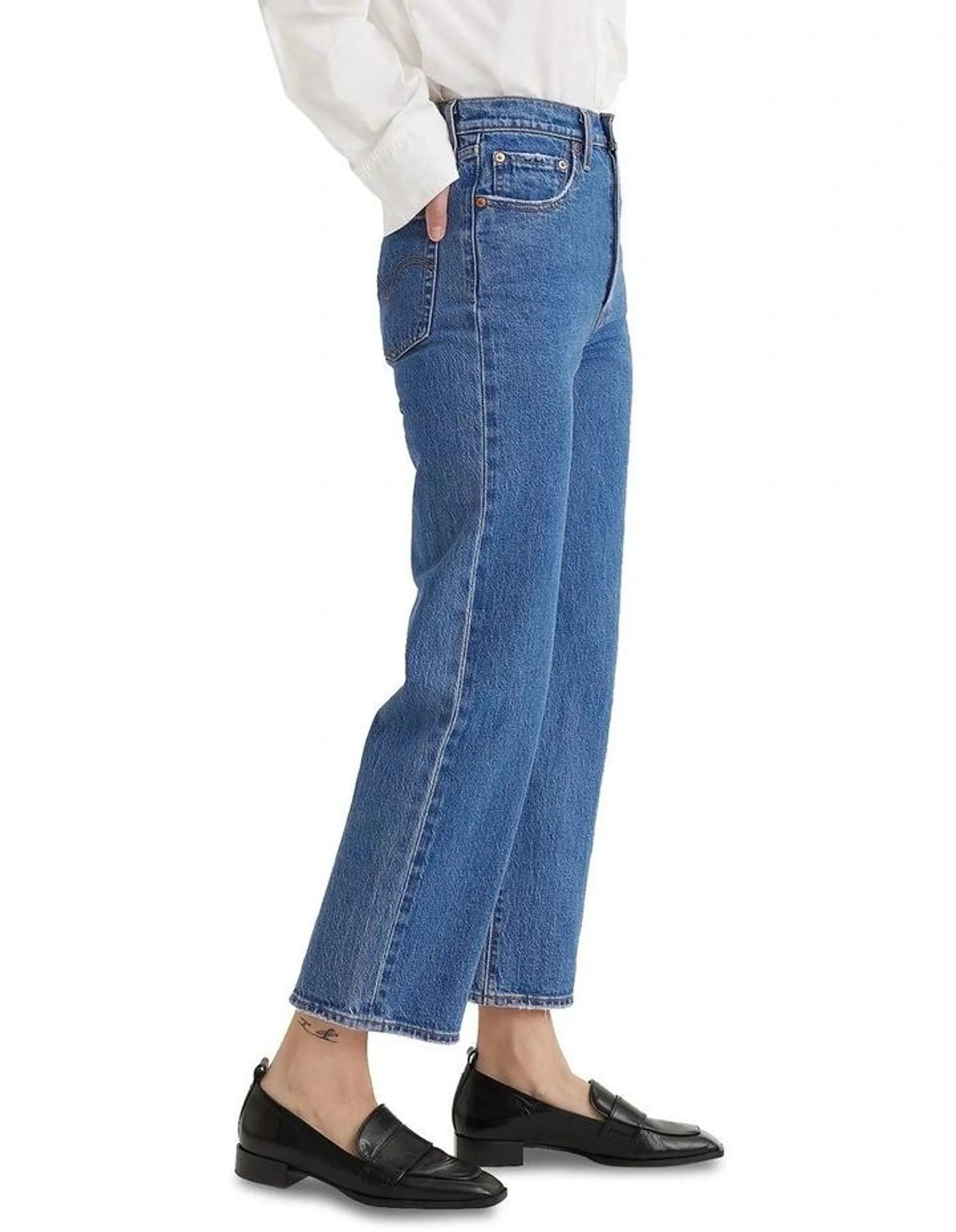 Ribcage Straight Ankle Jeans in Jazz Pop