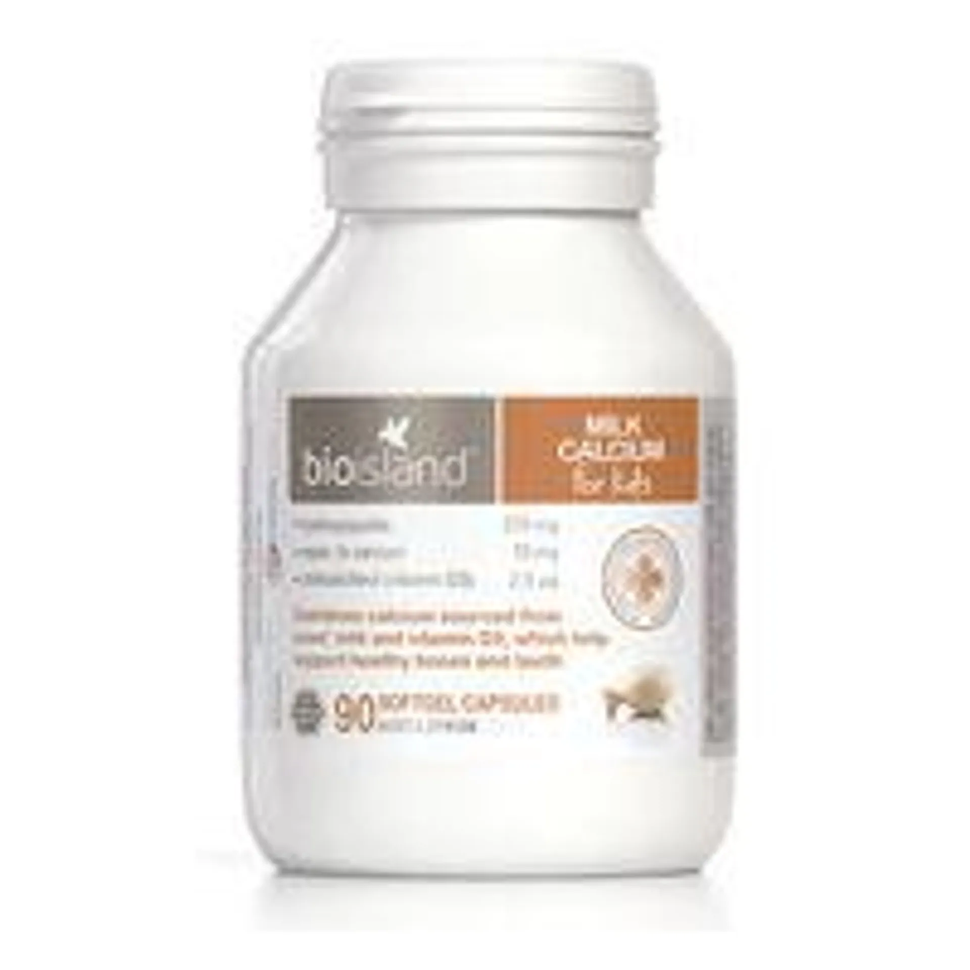 Bio Island Milk Calcium Softgel Caps 90 Bottle