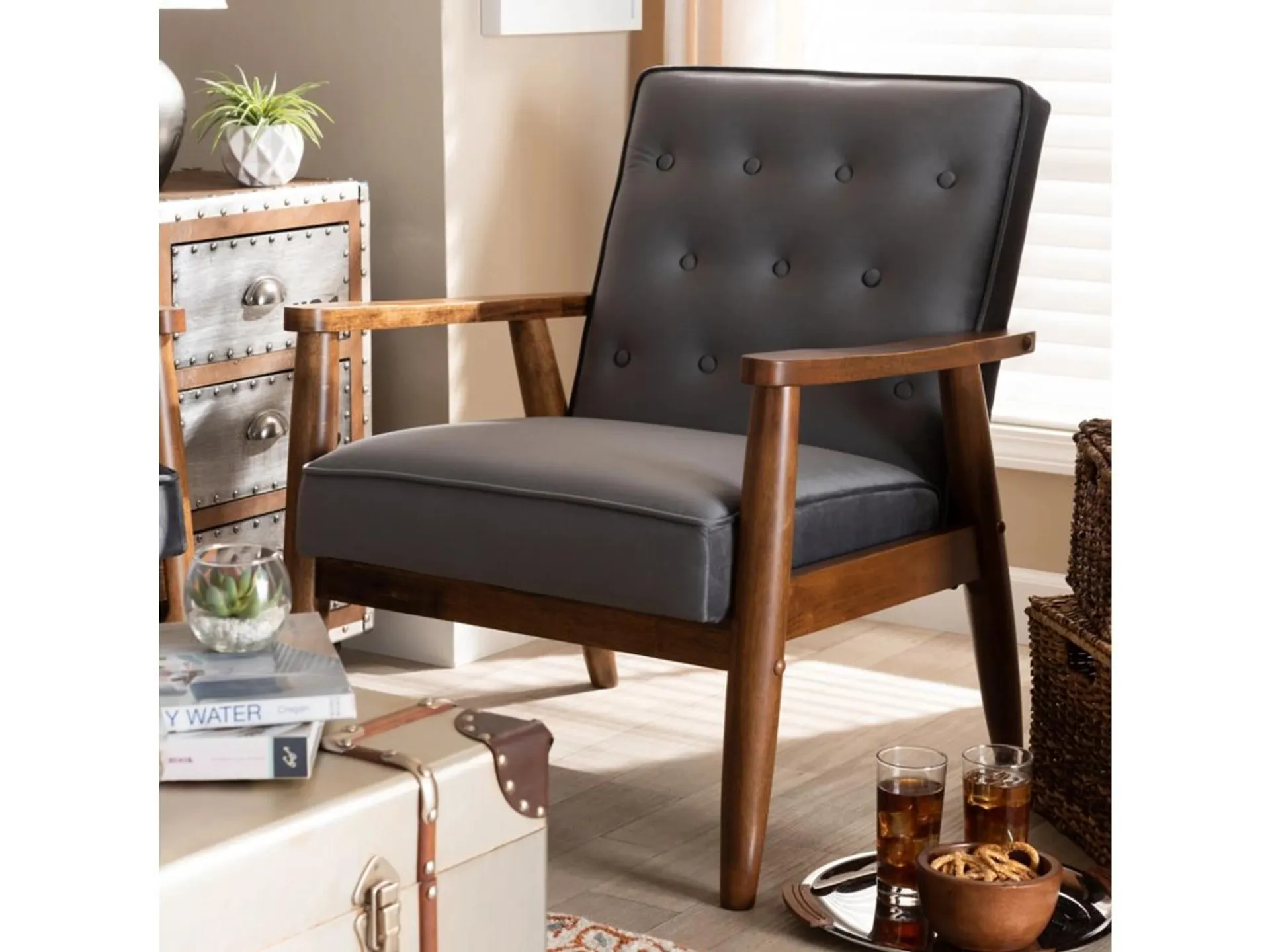 Baxton Studio Sorrento Lounge Chair