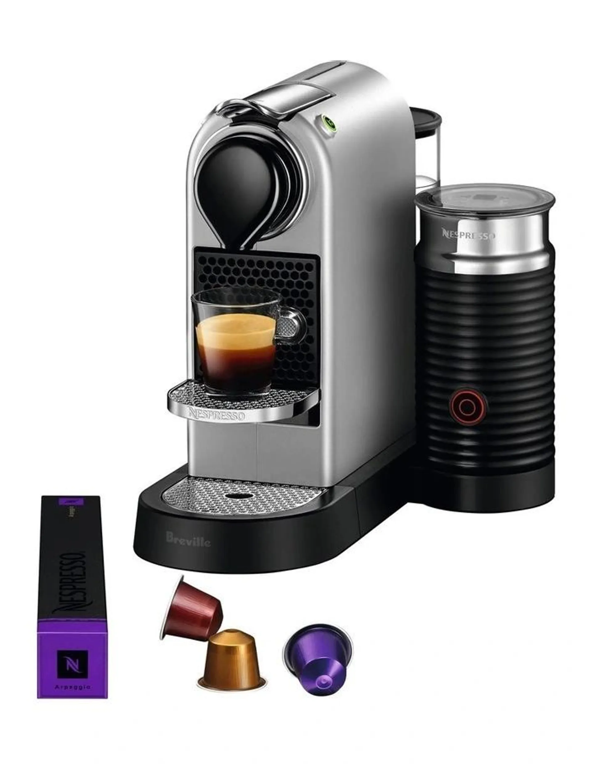 Breville Nespresso CitiZ&milk Coffee Machine BEC660SIL4JAN1