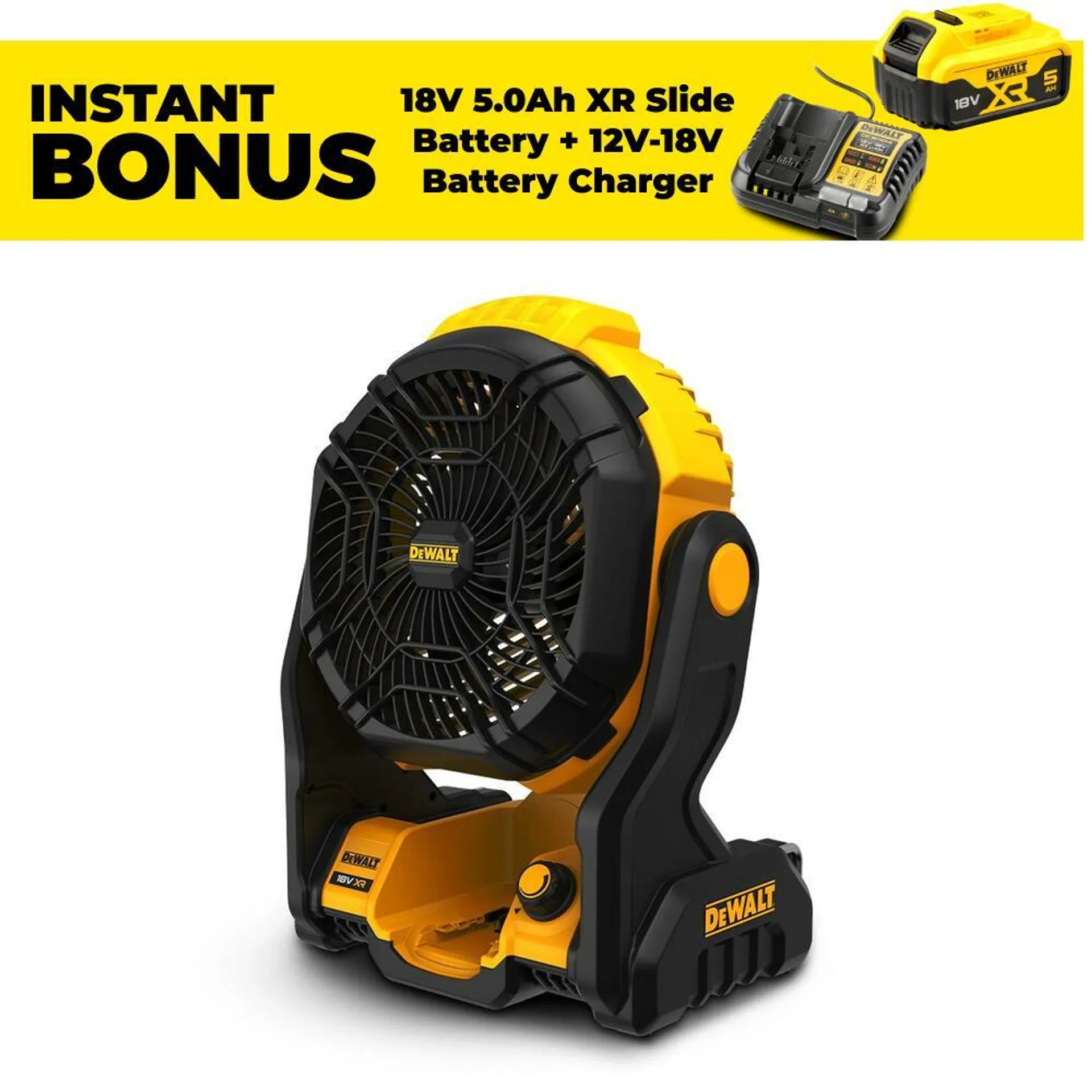 DeWalt DCE512N-XJ 18V XR Li-ion Cordless Jobsite Fan - Skin Only