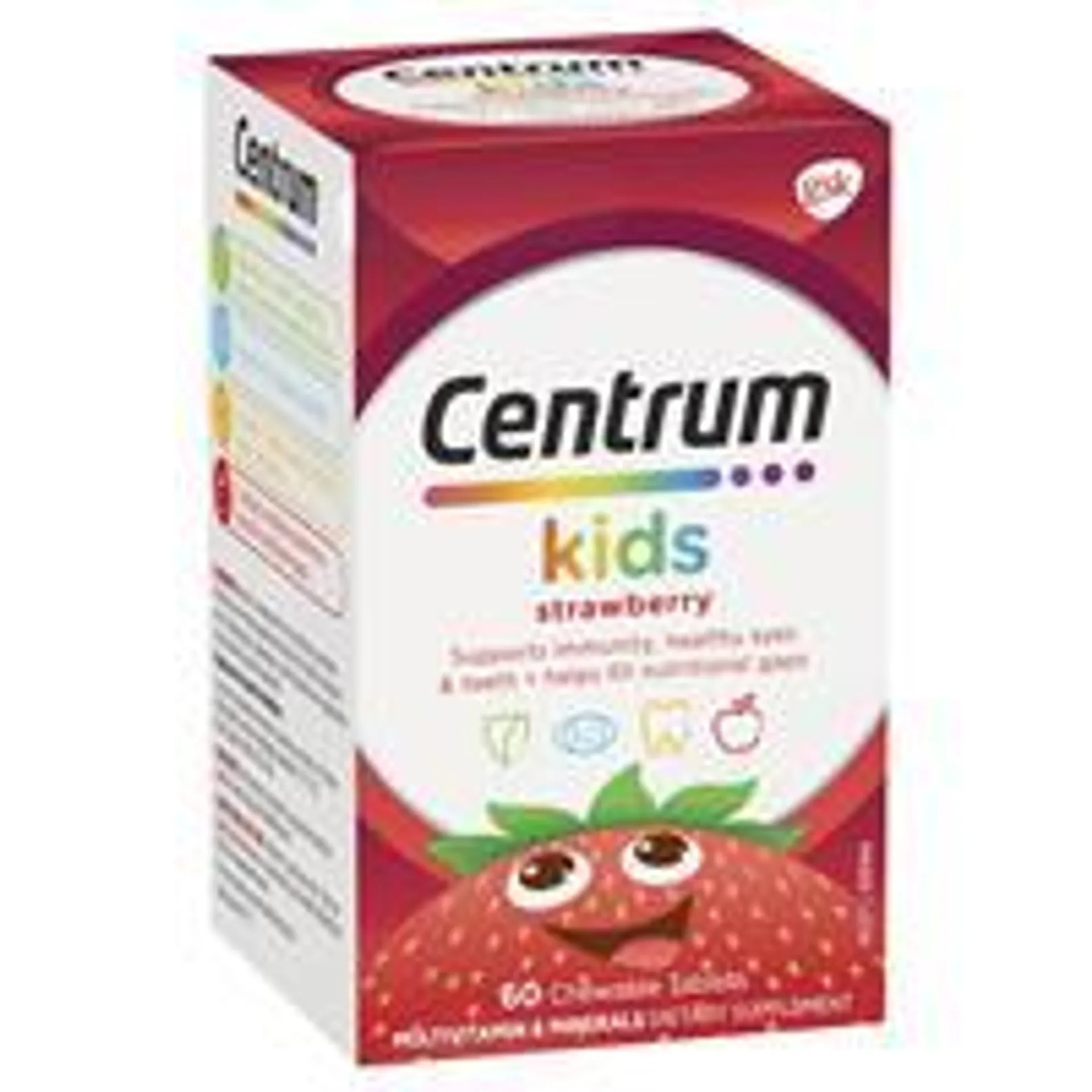 Centrum Kids Multi Vitamin 60 Strawberry Tablets