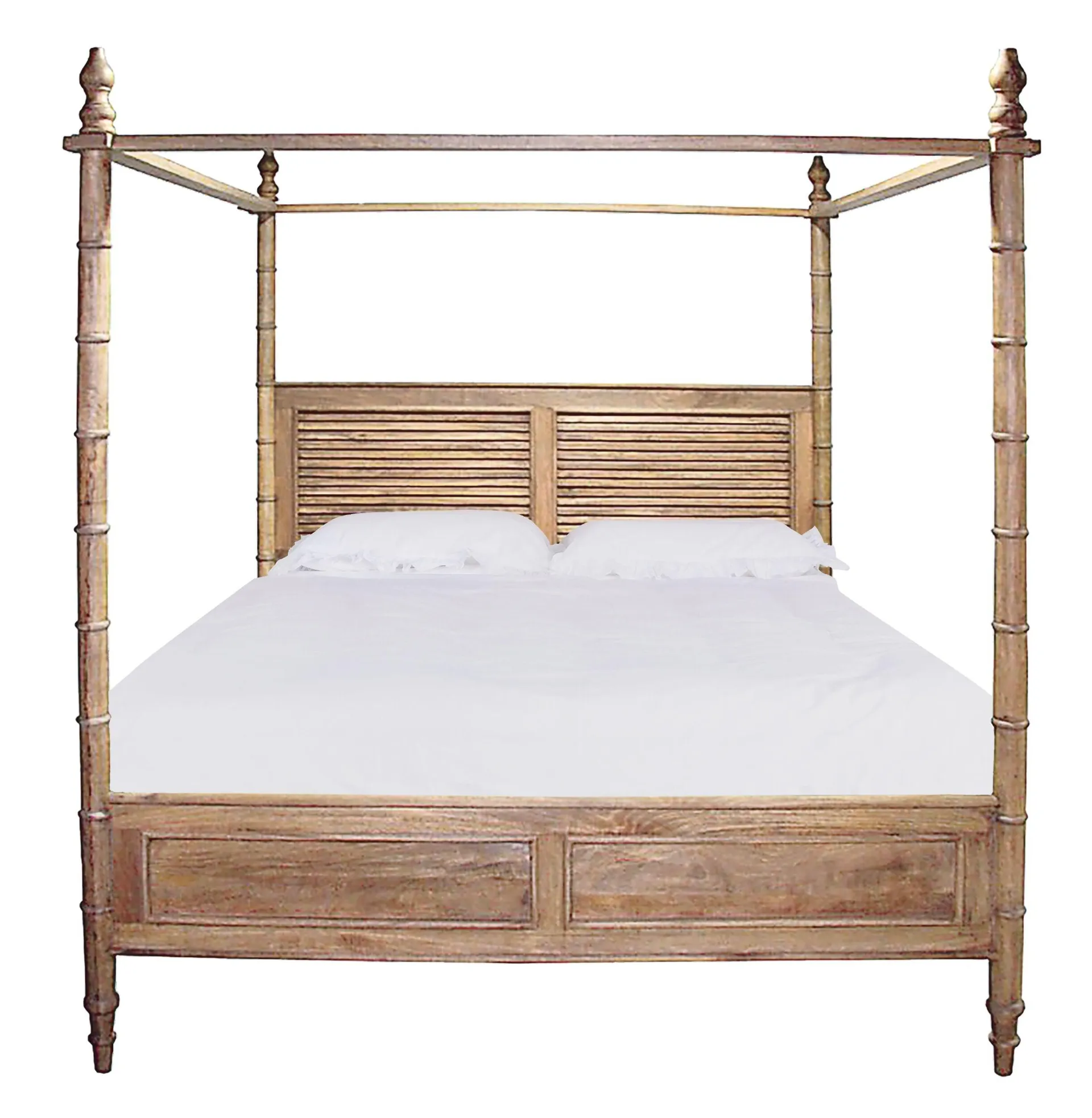 Hampton Mango Wood King Canopy Bed