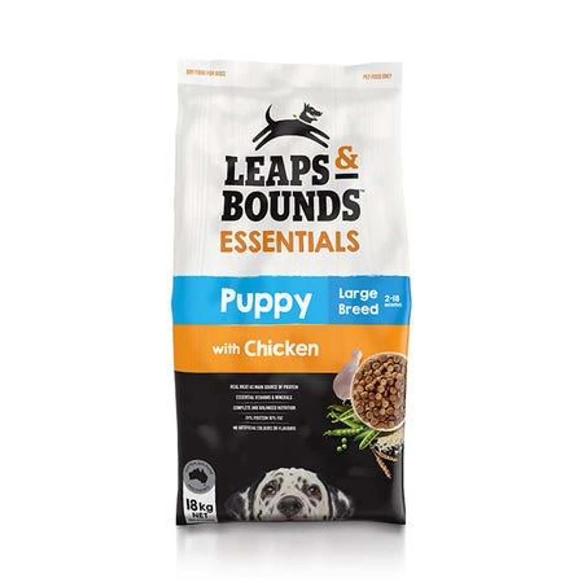 Leaps & Bounds Chicken Large Breed Puppy Food 18kgx2