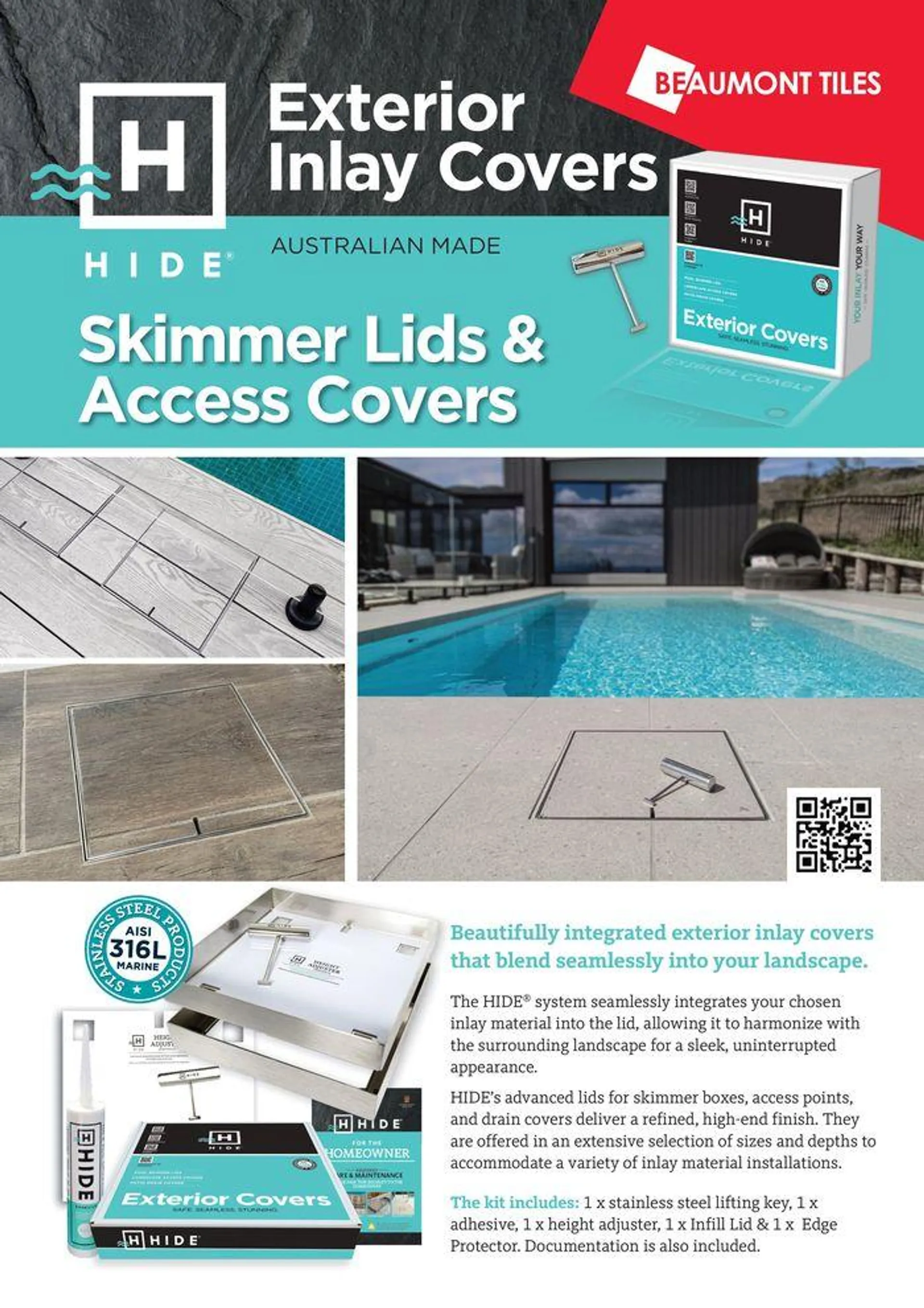 Beaumonts HIDE Skimmer Lids and Access Covers - 1